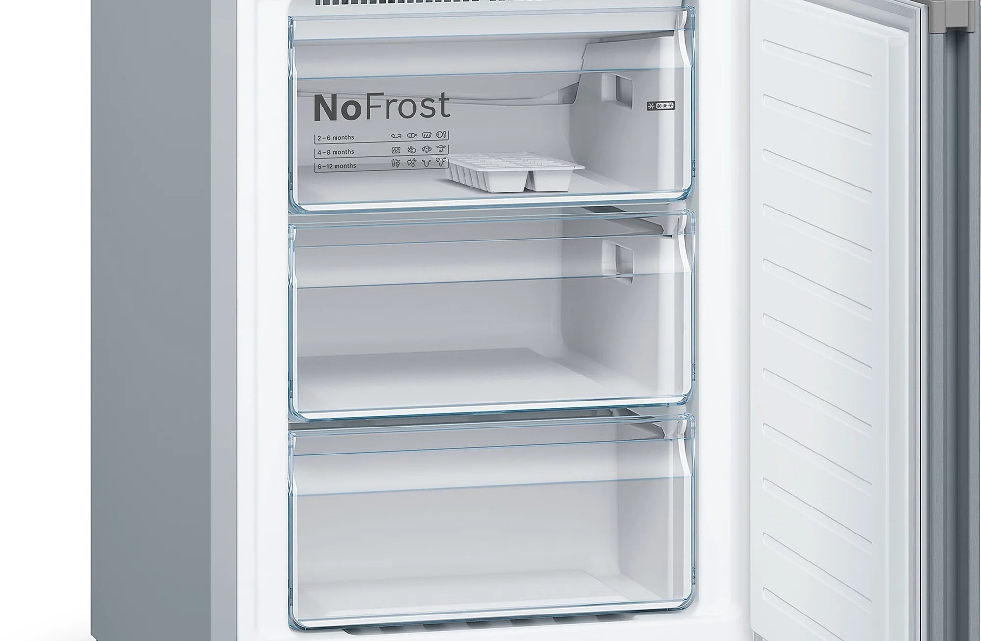 Bosch KGN392LEBG 60cm 70/30 Total No Frost Fridge Freezer - Stainless Steel Look