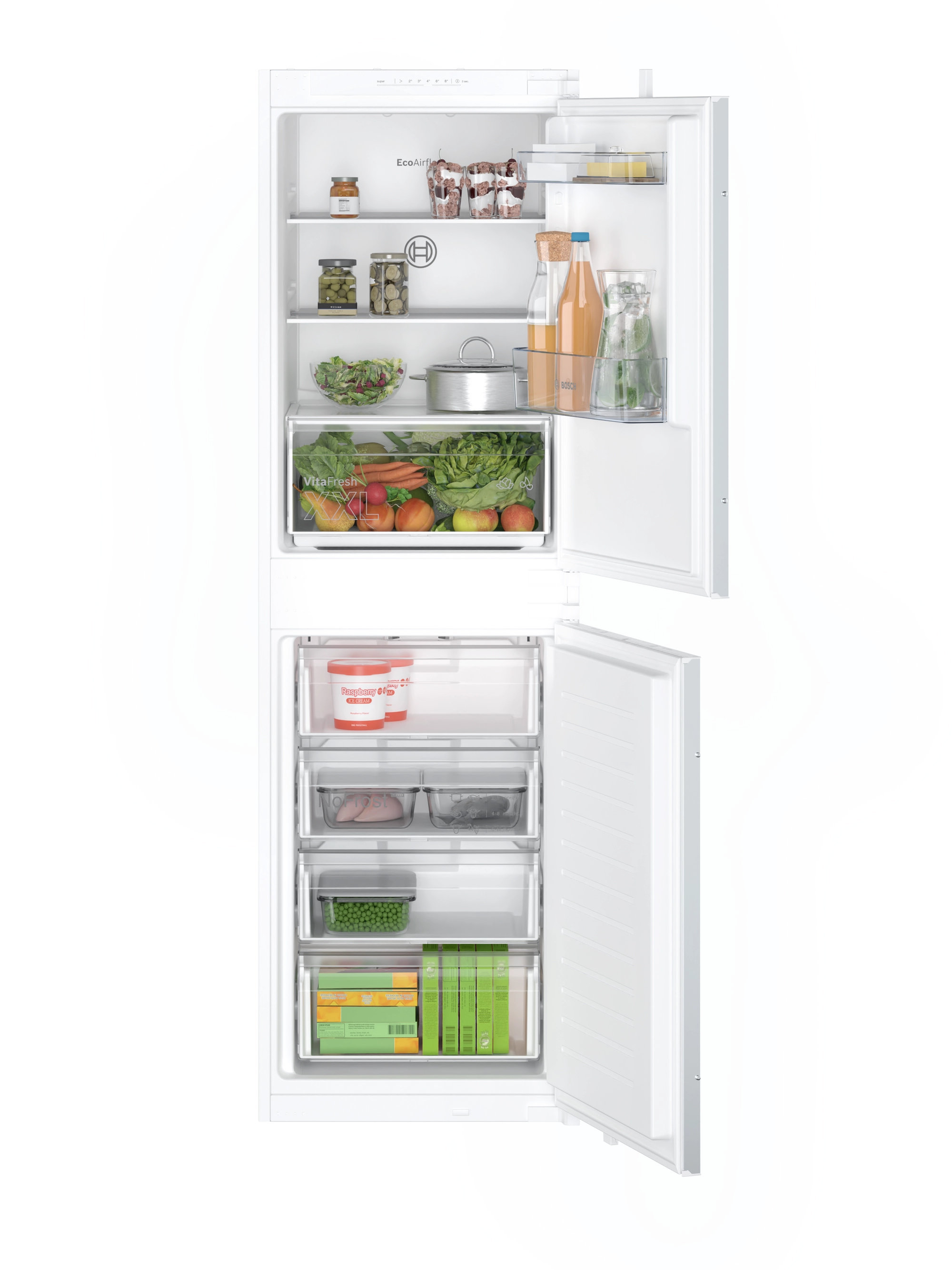 Bosch KIN85NSE0G 54.1cm 50/50 Integrated Frost Free Fridge Freezer