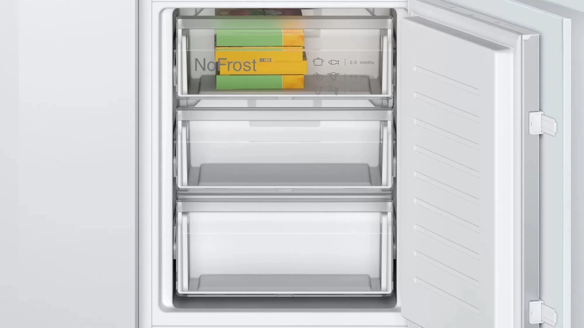 Bosch KIN86NSE0G 54.1cm 60/40 Integrated Frost Free Fridge Freezer