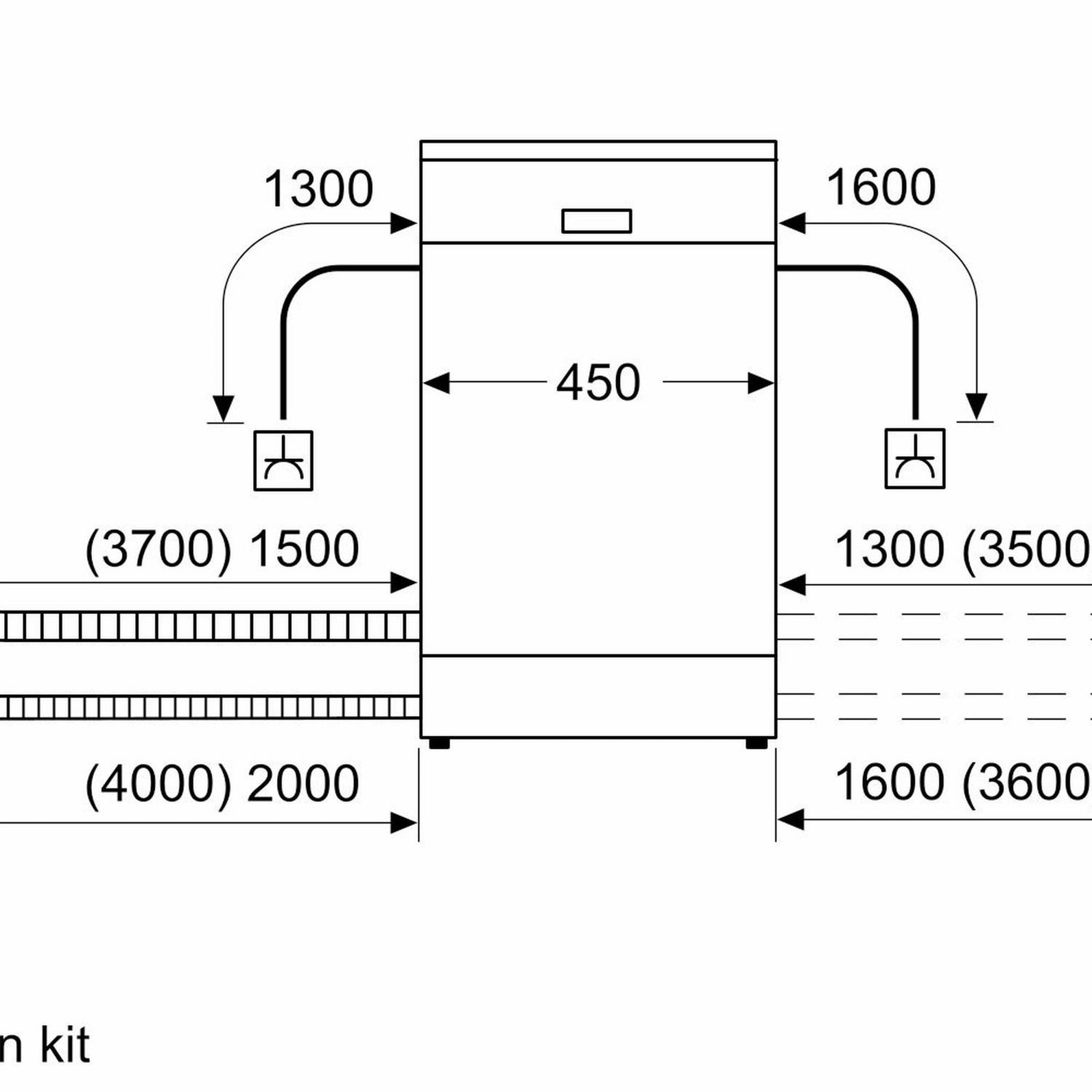 Bosch SPV2HKX42G Integrated 45cm Slimline Dishwasher - 10 Place Settings