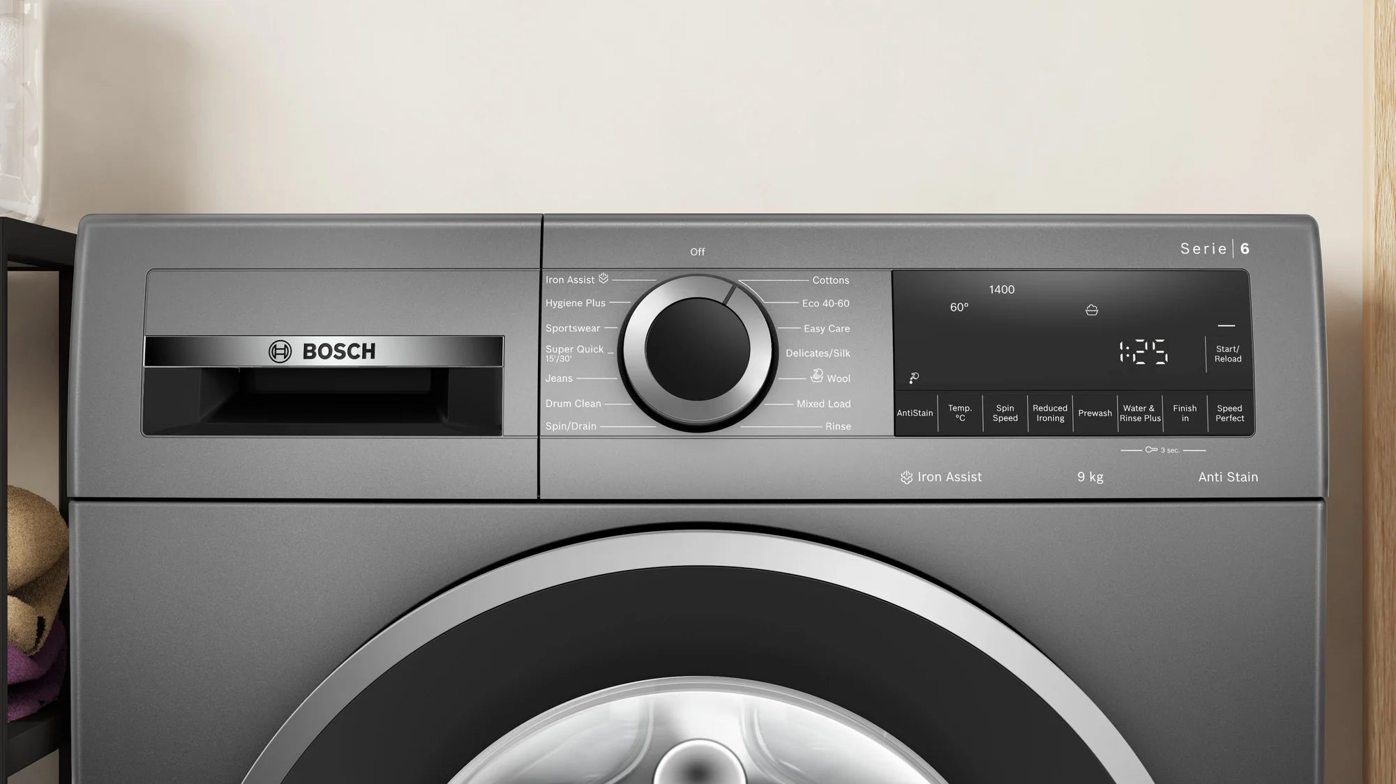 Bosch WGG244ZCGB 9kg 1400 Spin Washing Machine - Graphite