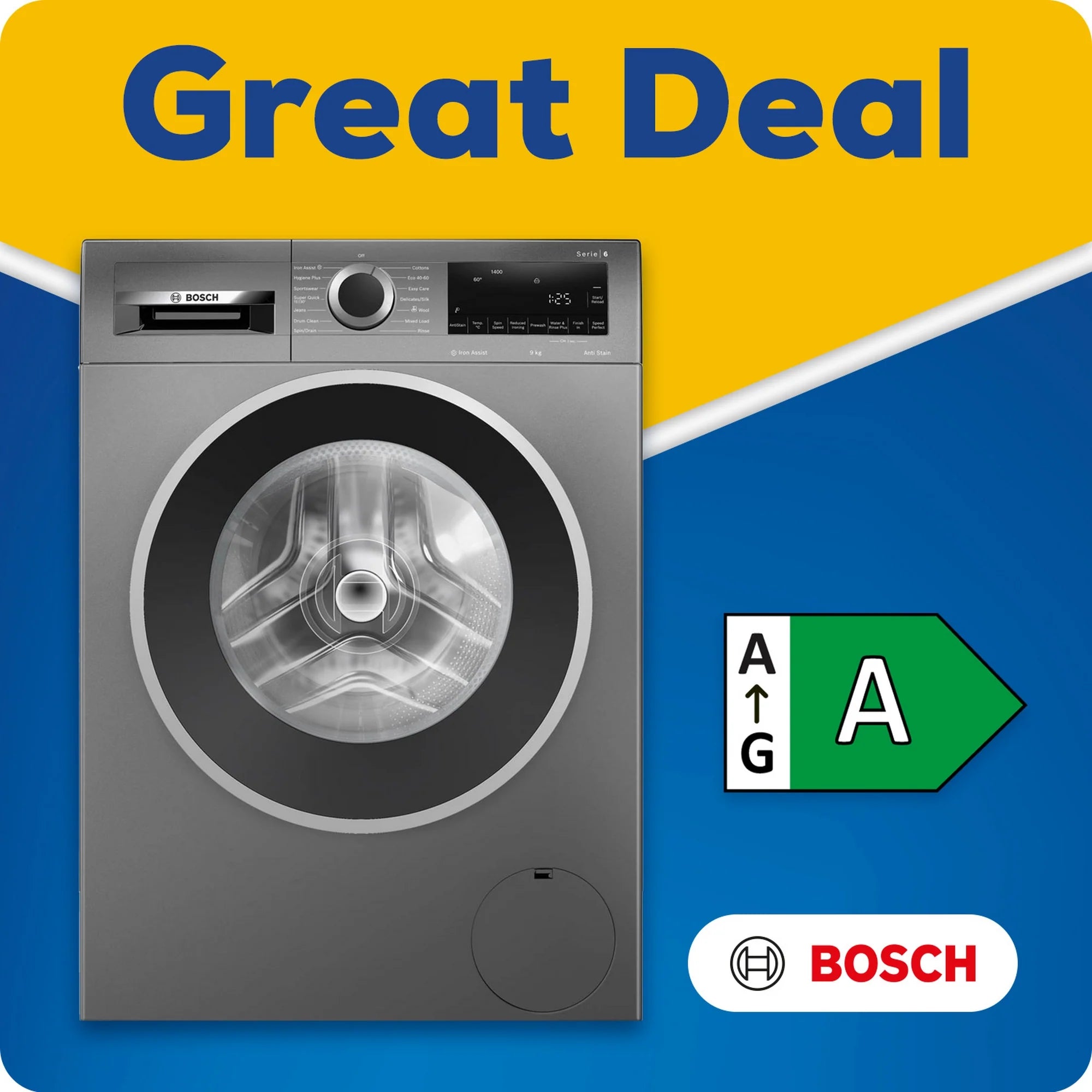 Bosch WGG244ZCGB 9kg 1400 Spin Washing Machine - Graphite