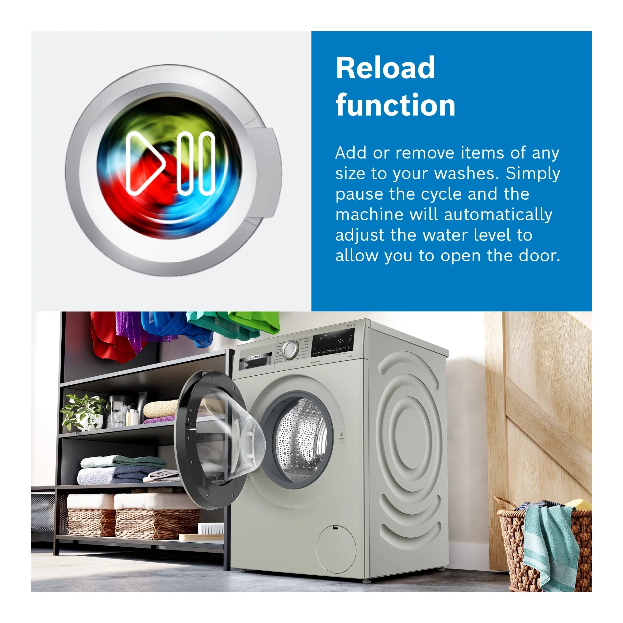 Bosch WGG254F0GB 10kg 1400 Spin Washing Machine with Automatic dosing - White