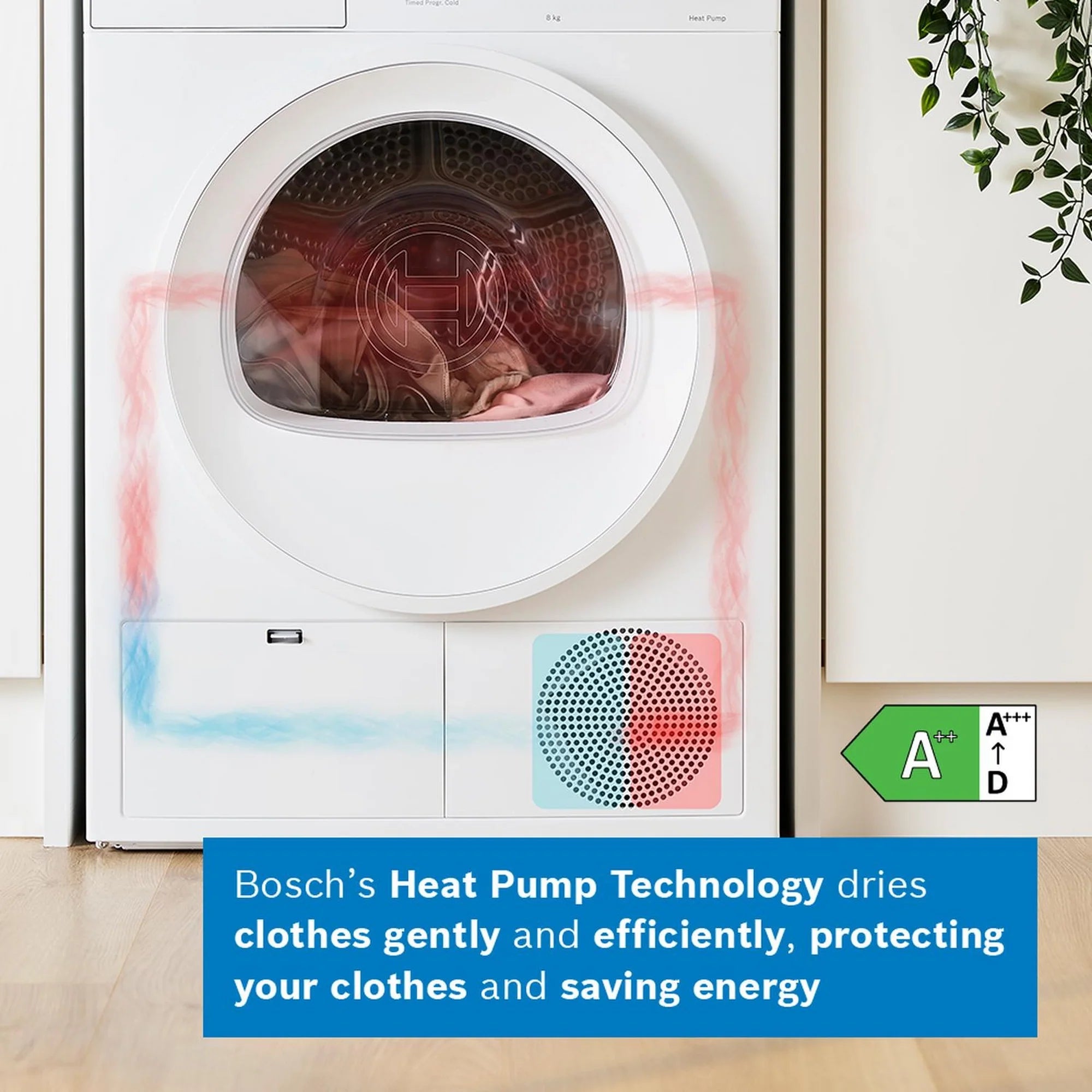 Bosch WTH85223GB 8kg Heat Pump Tumble Dryer - White