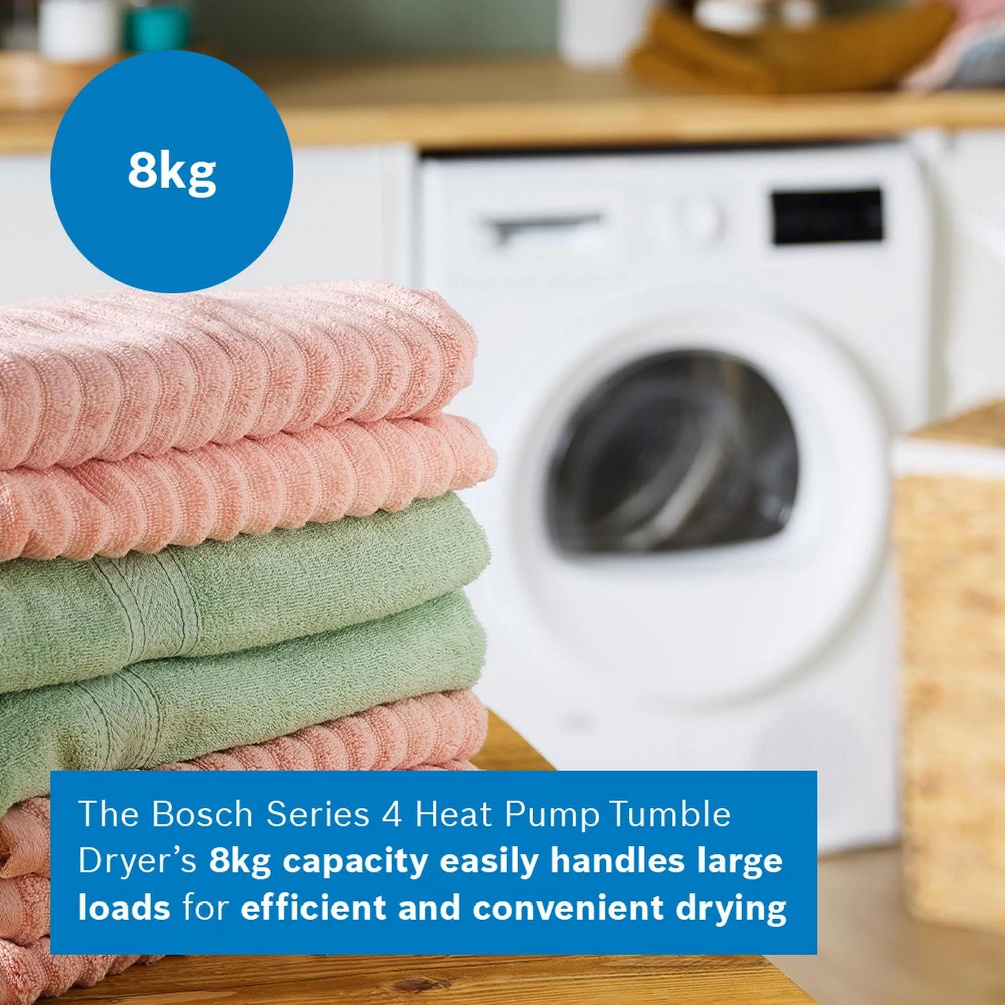 Bosch WTH85225GB 8kg Heat Pump Tumble Dryer - White