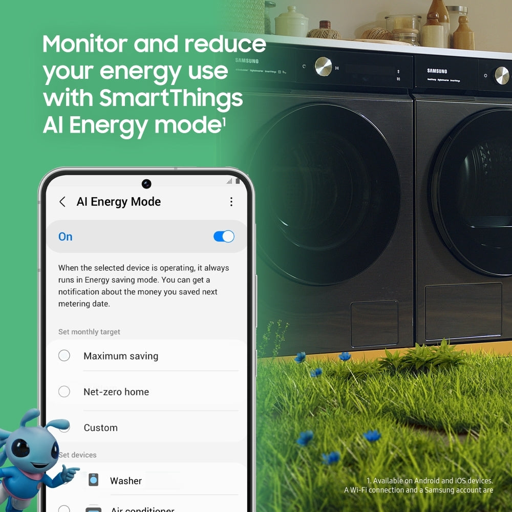 Samsung DV90T6240LB/S1 9kg Heat Pump Tumble Dryer - Black