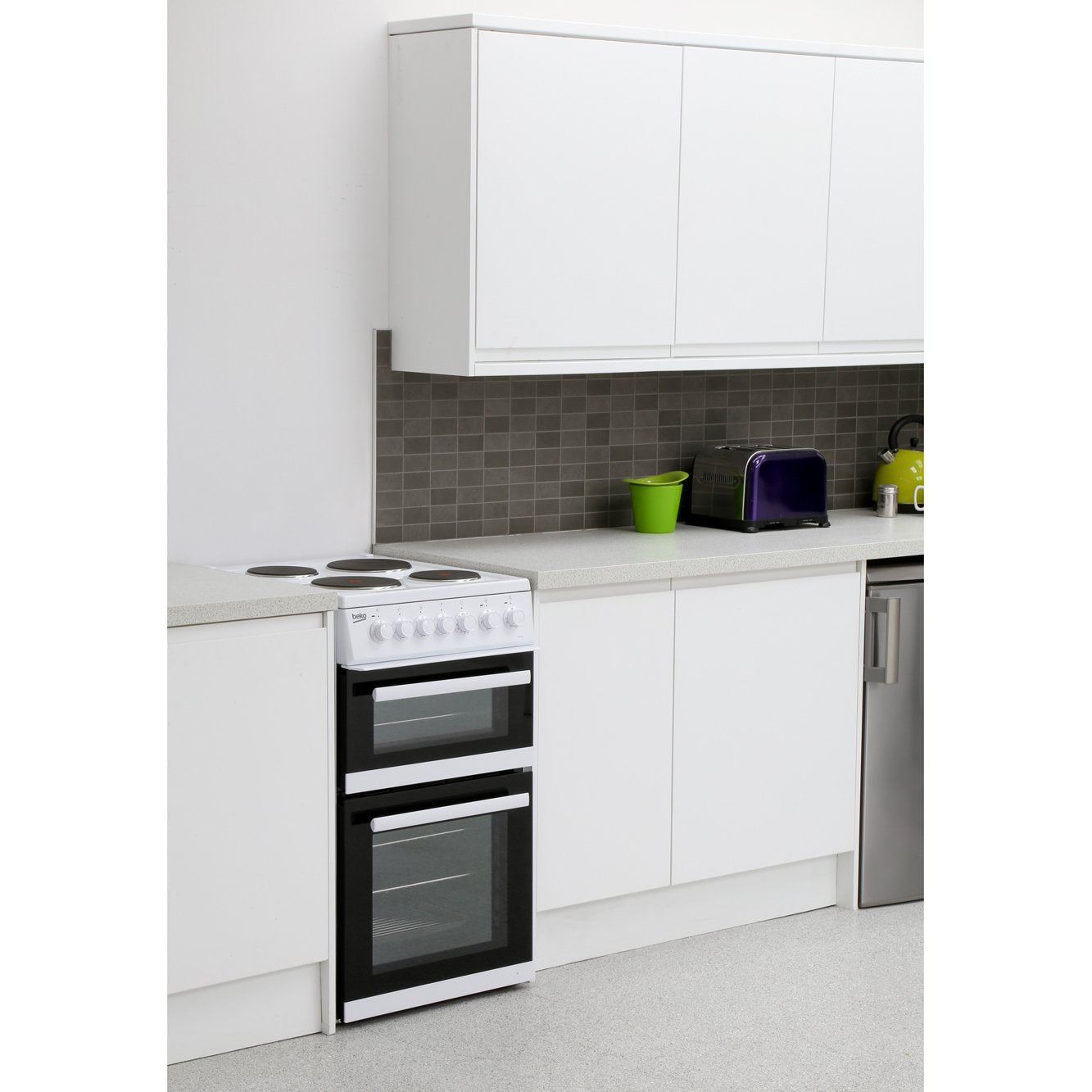Beko EDP503W 50cm Electric Double Oven with Grill Cooker - White
