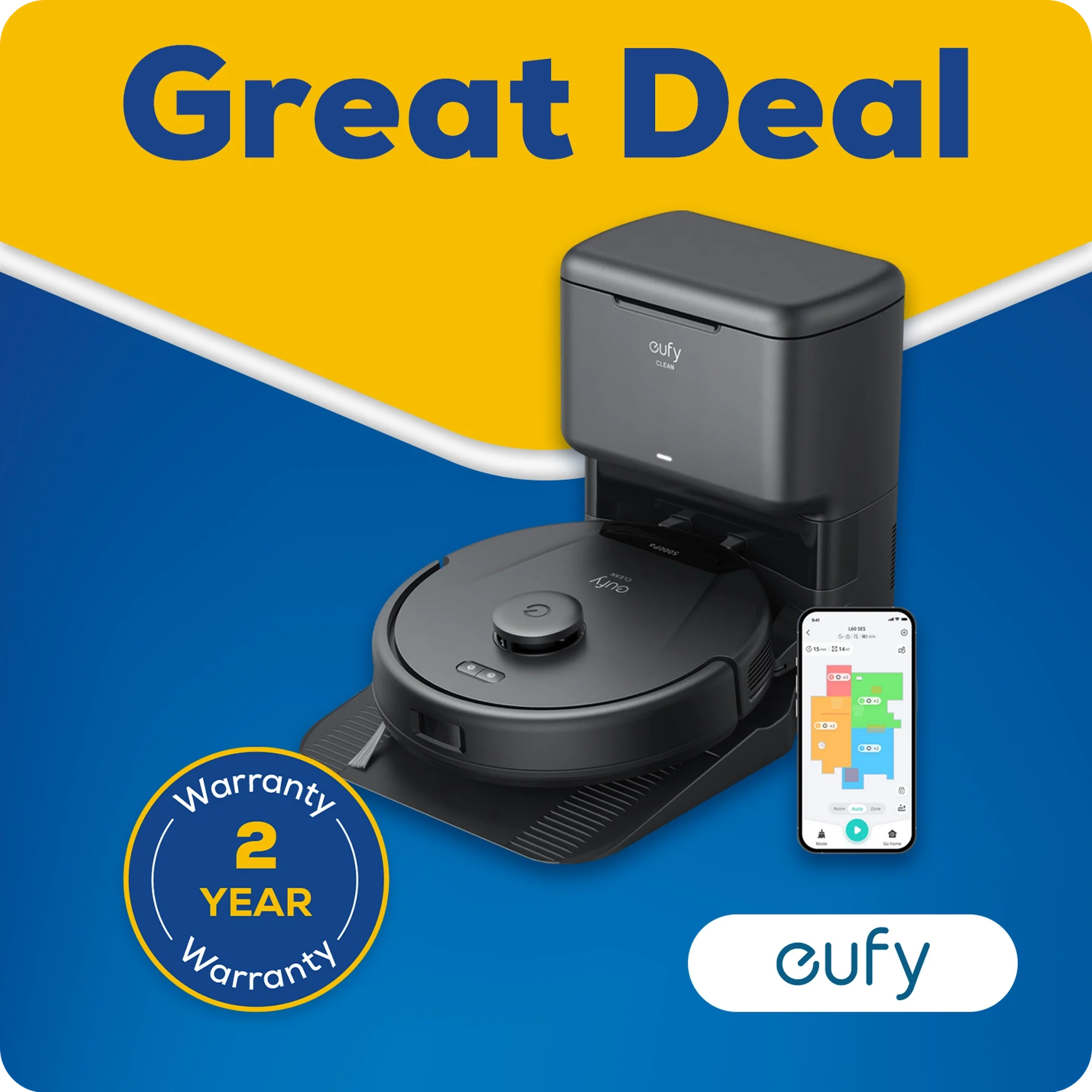 Eufy T2070G10 3-in-1 E20 Robot Vacuum