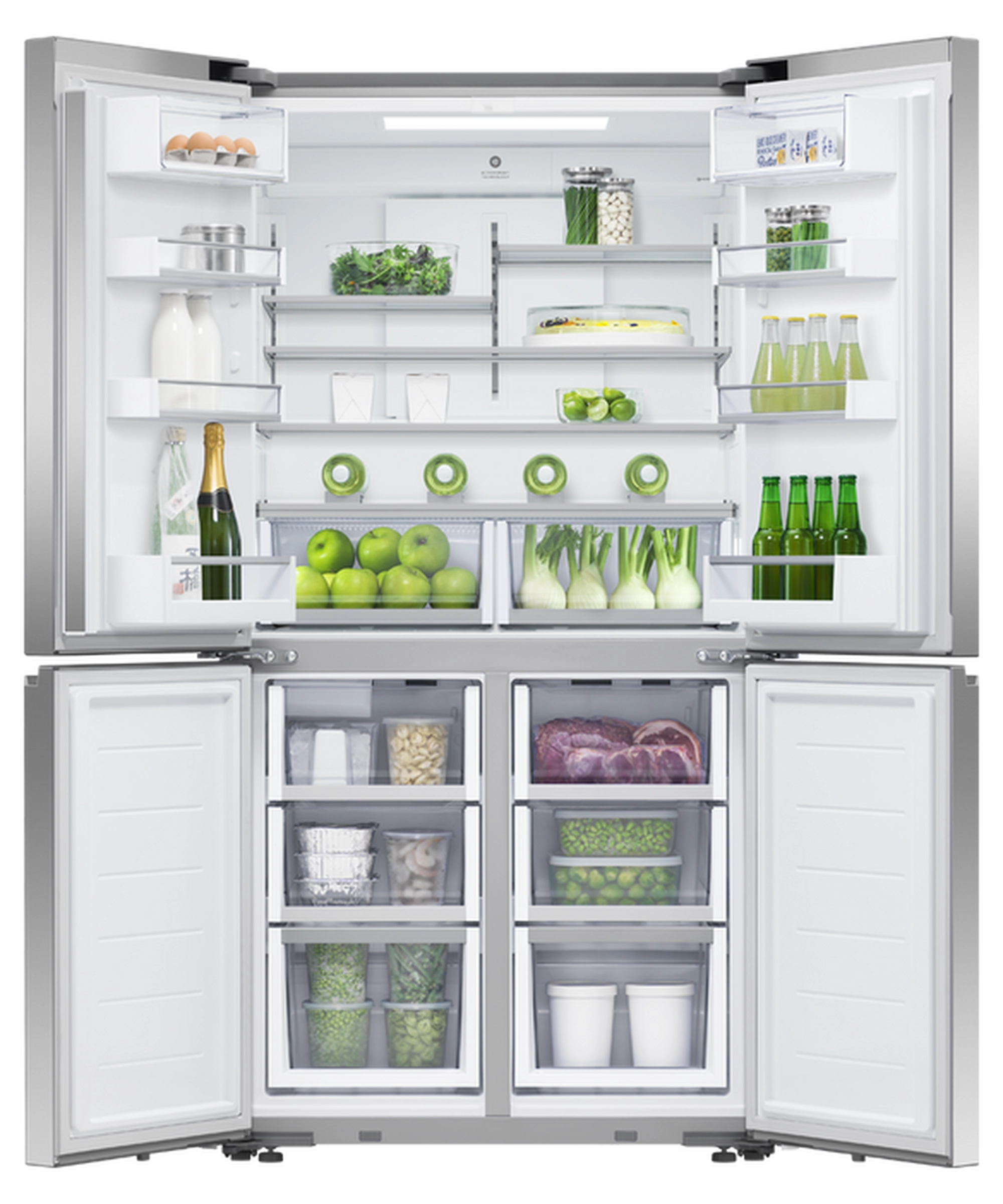 Fisher & Paykel RF605QNUVX1 90.5cm Quad Door Frost Free Fridge Freezer - Stainless Steel