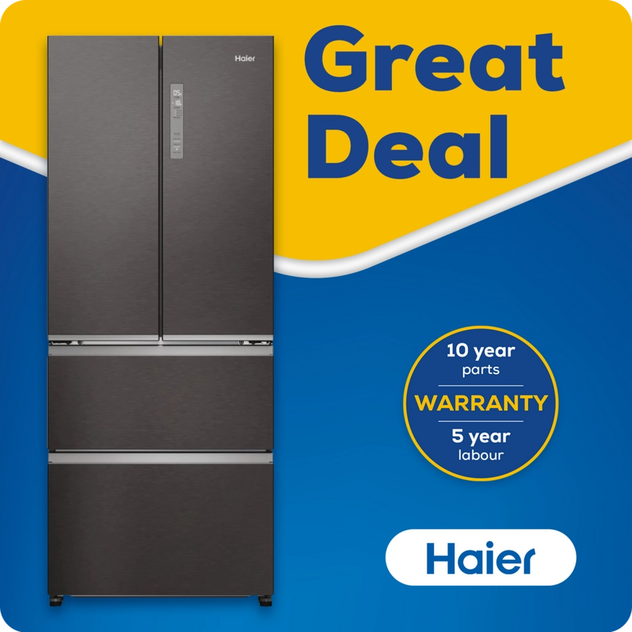 Haier HFR3718ENMD 70cm 60/40 Total No Frost Fridge Freezer - Dark Inox