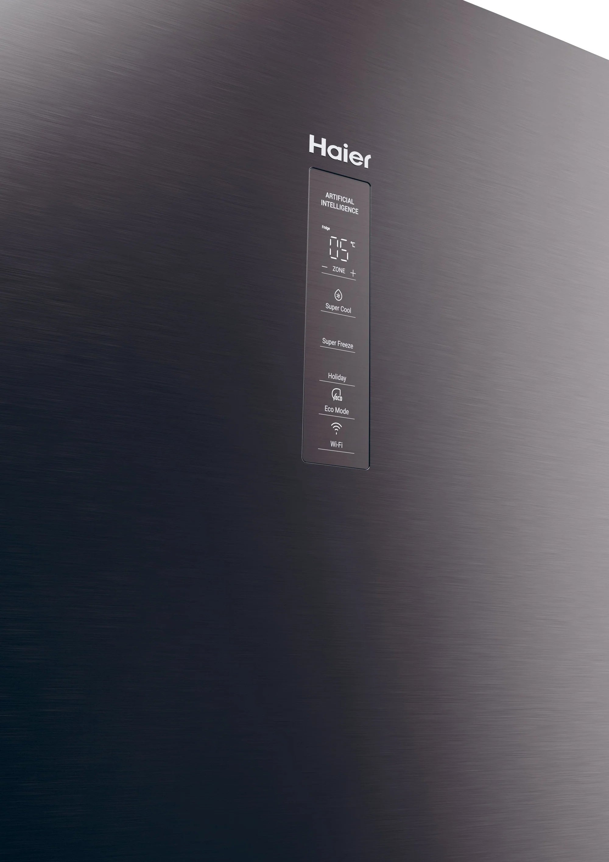 Haier HTW5618EWMP 59.5cm 60/40 Frost Free Fridge Freezer - Dark Inox