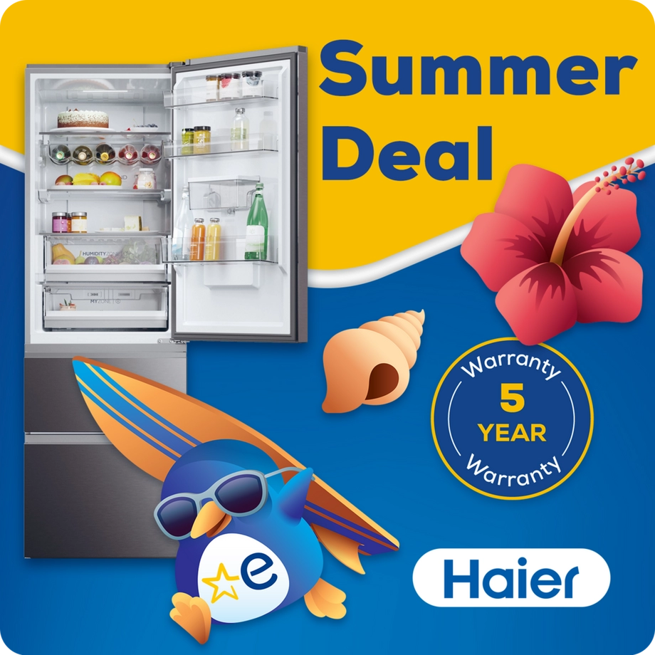 Haier HTW5618EWMP 59.5cm 60/40 Frost Free Fridge Freezer - Dark Inox