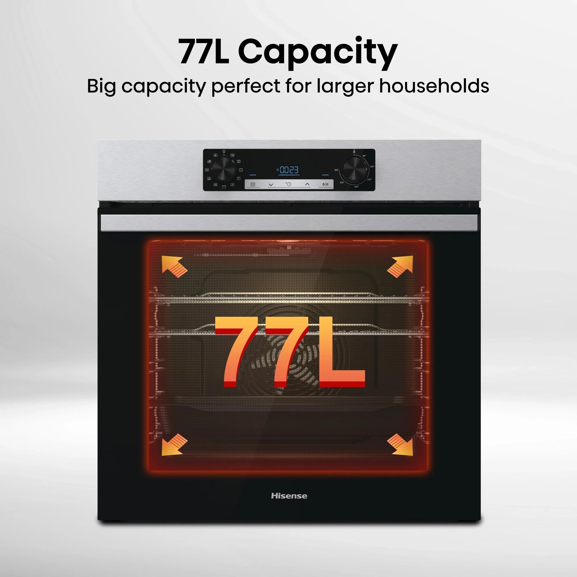 Hisense BI62212AXUK 59.5cm Built In Electric Single Oven - Stainless Steel