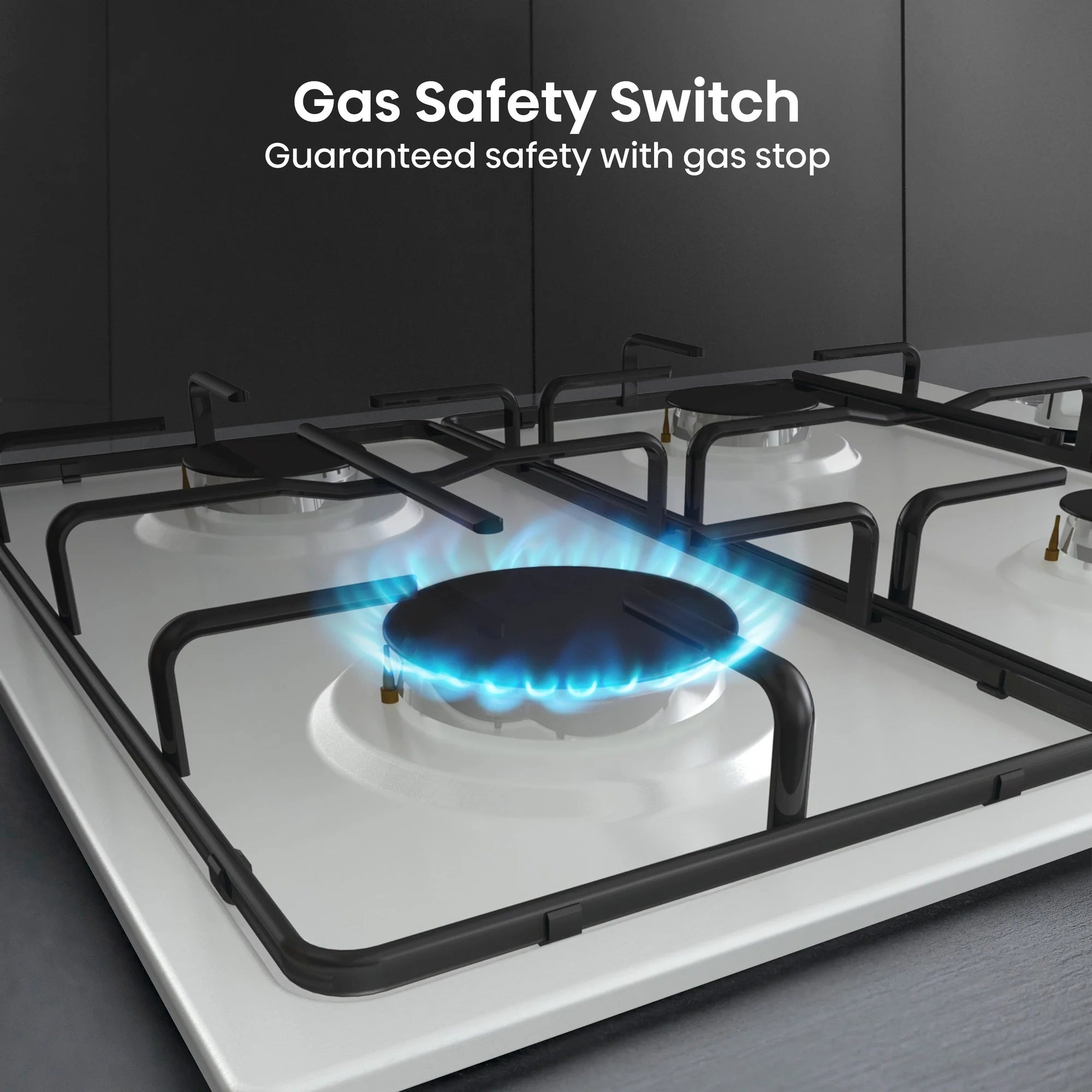 Hisense GM642XHS 60cm 4 Burner Gas Hob - Stainless Steel