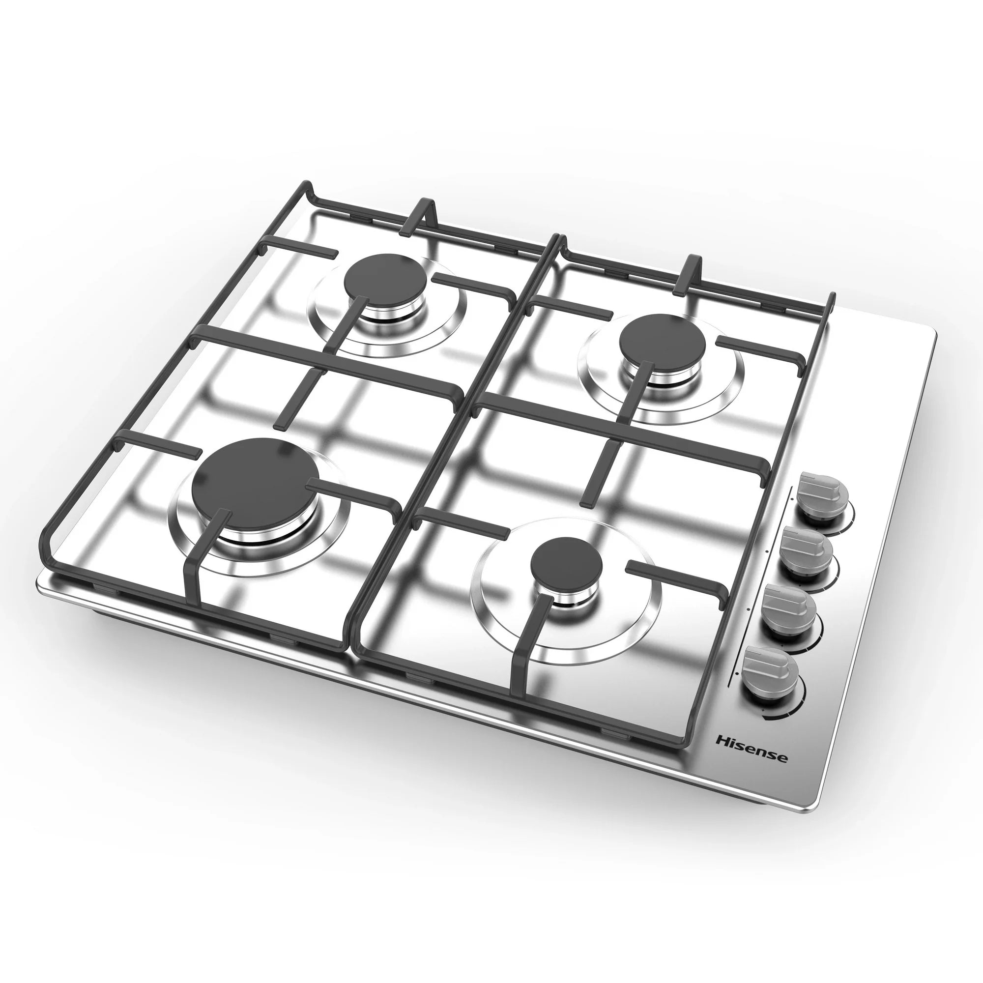 Hisense GM642XHS 60cm 4 Burner Gas Hob - Stainless Steel