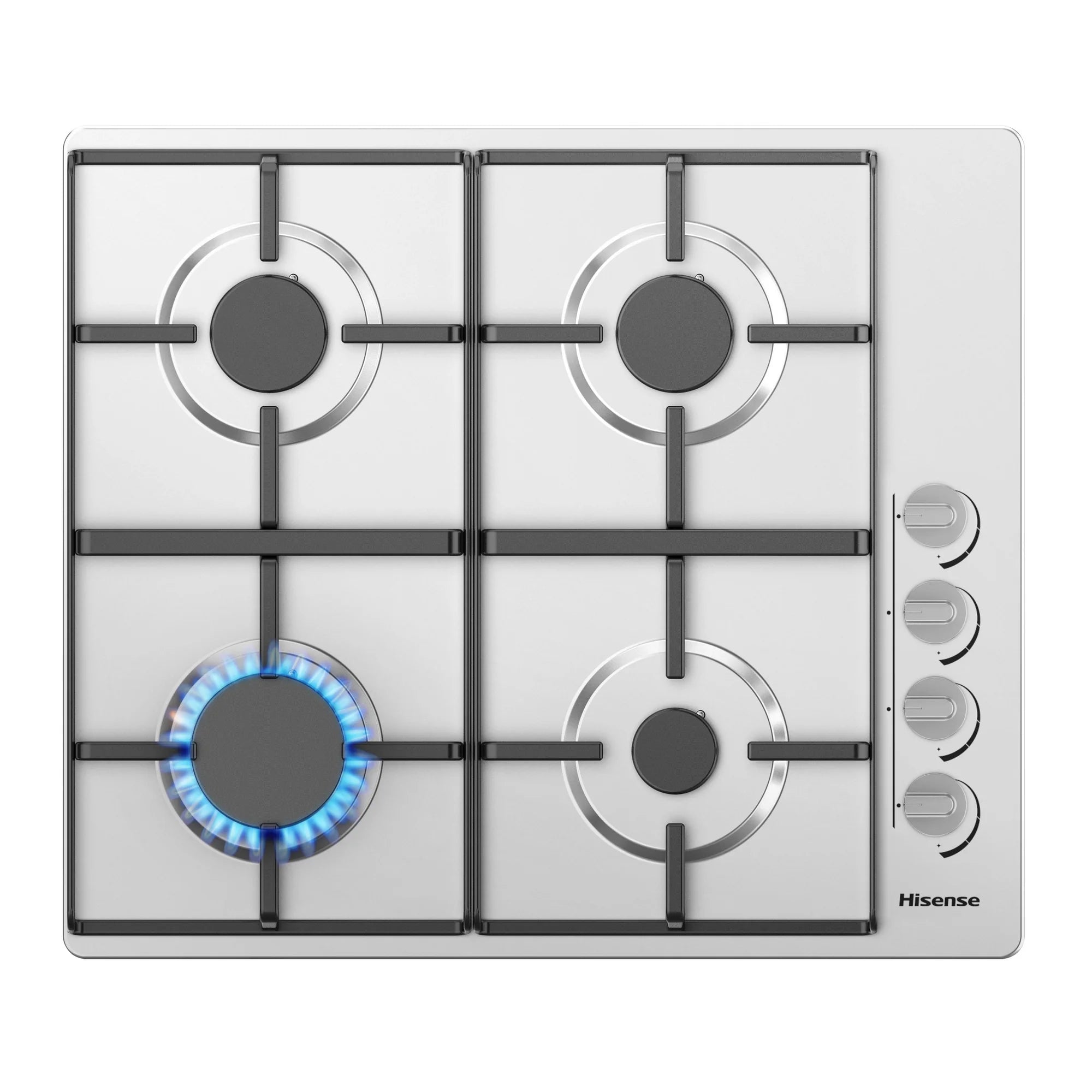 Hisense GM642XHS 60cm 4 Burner Gas Hob - Stainless Steel