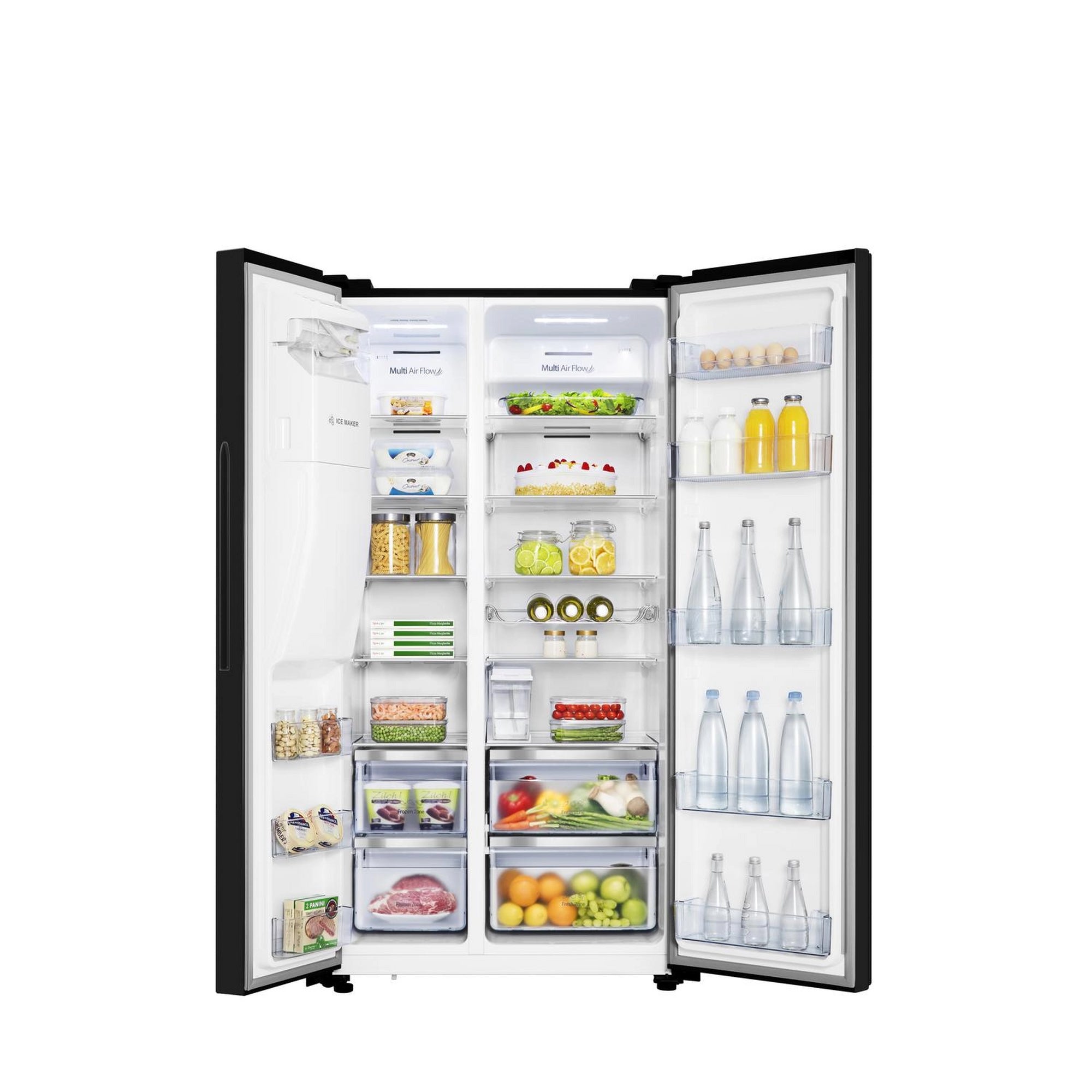 Hisense RS694N4TBE 91cm 70/30 Frost Free American Fridge Freezer - Black