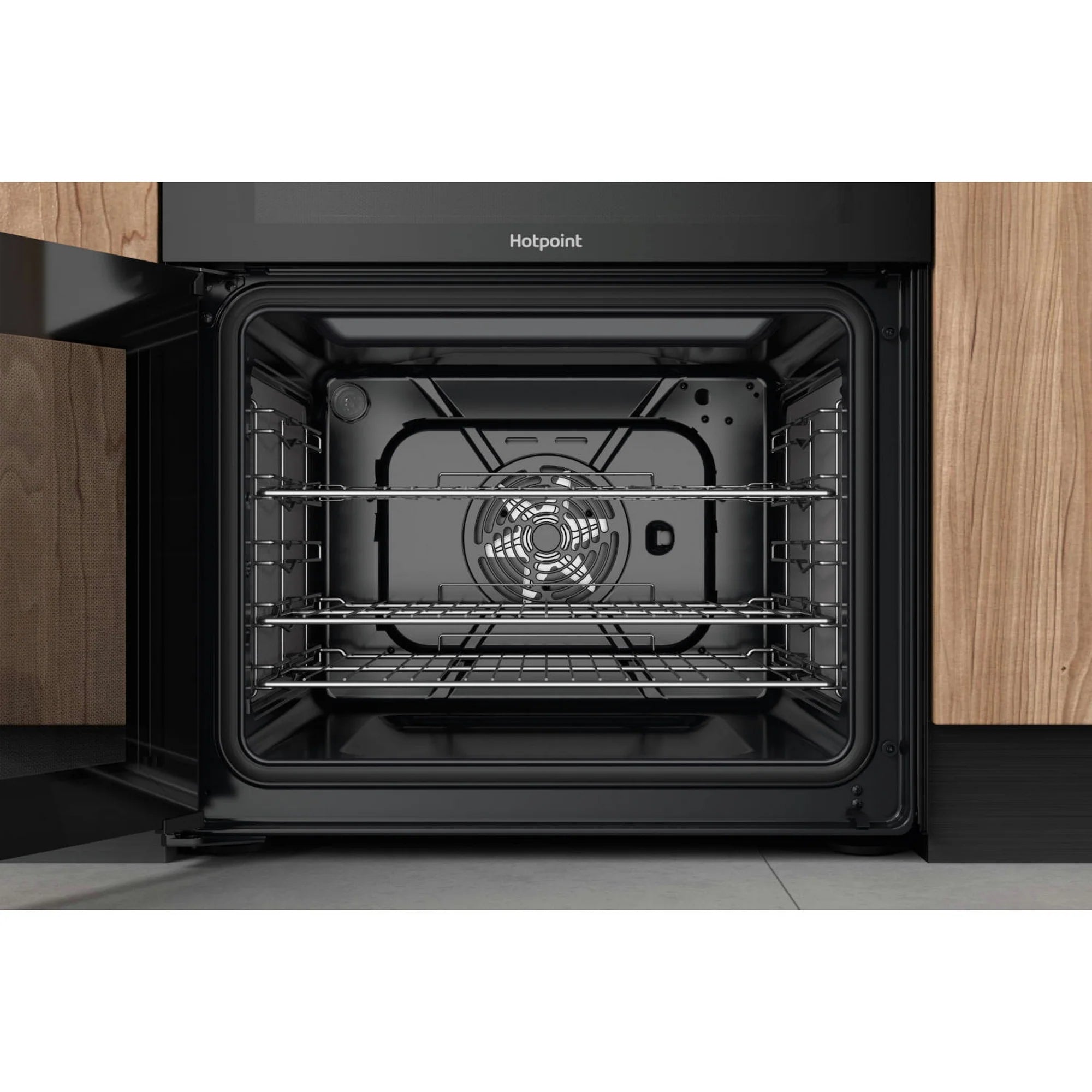 Hotpoint HDEU67V9C2B/UK 60cm Double Oven Electric Cooker with Ceramic Hob - Black