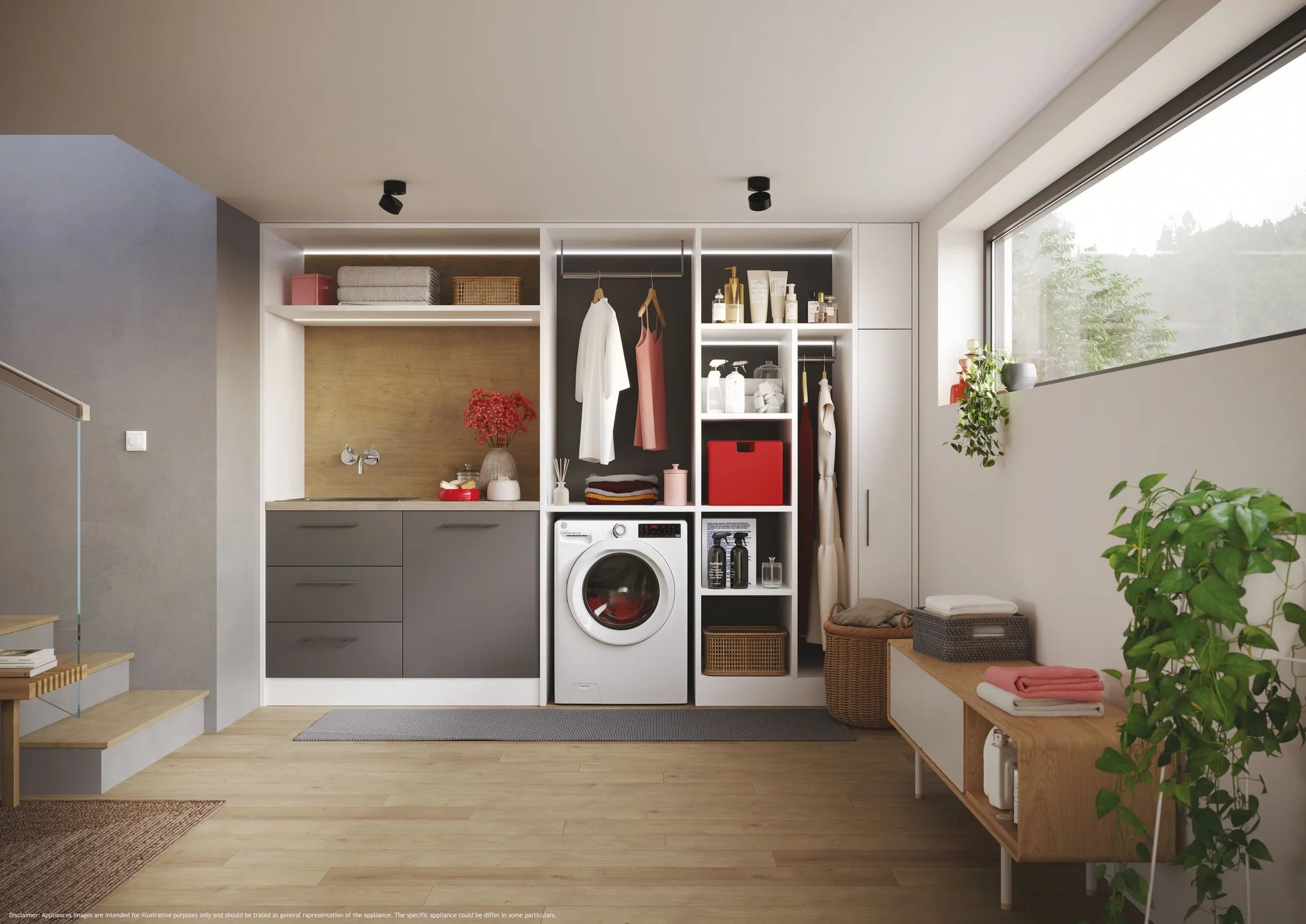 Hoover H3WPS496TAM6 9kg 1400 Spin Washing Machine - White