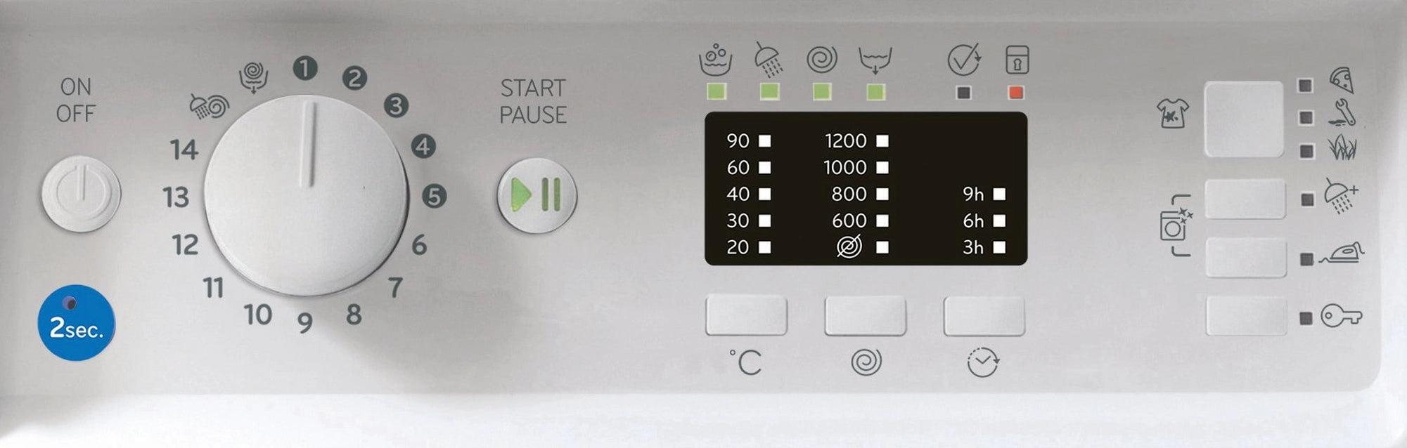 Indesit BIWMIL71252UKN 7kg 1200 Spin Integrated Washing Machine - White