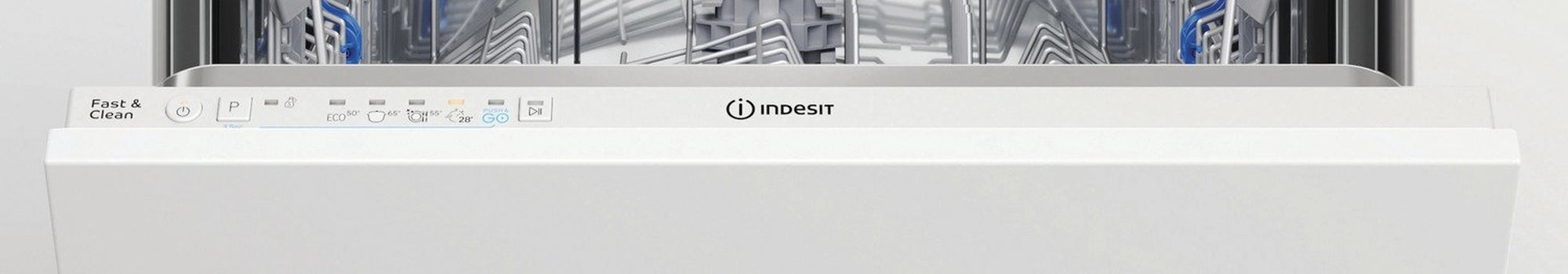 Indesit D2IHL326UK Full Size Integrated Dishwasher - White- 14 Place Settings
