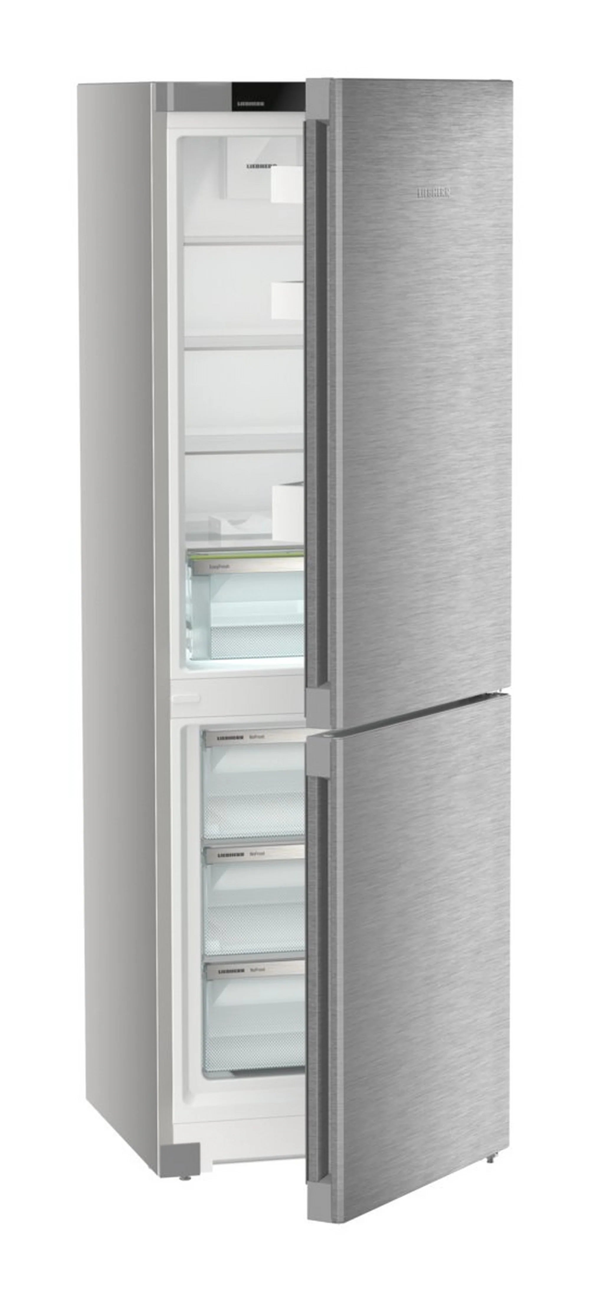 Liebherr CNSDC5203 60cm 60/40 Frost Free Fridge Freezer with EasyFresh - Silver Steel