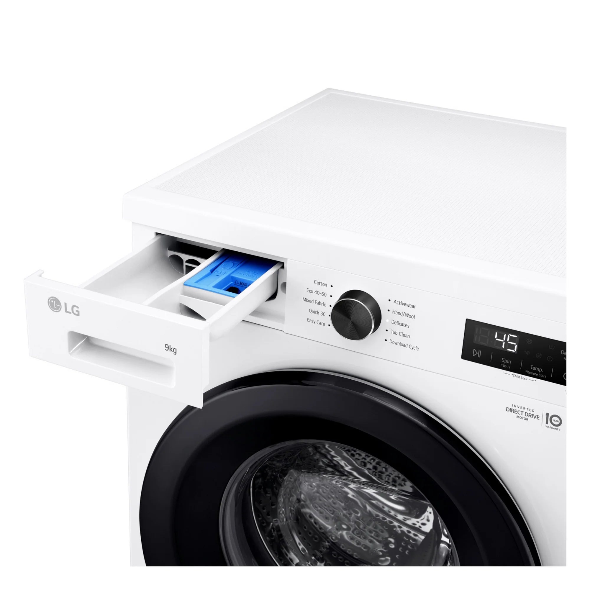 LG F4X1009NWK 9kg 1400 Spin Washing Machine - White