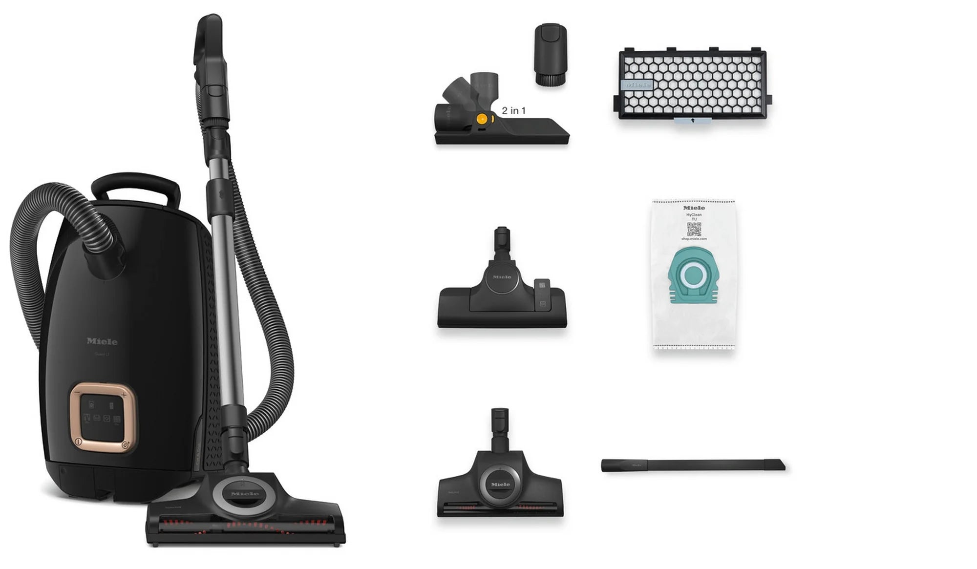 Miele GuardL1C&Dflex Cat & Dog Flex Cylinder Vacuum - Obsidian Black