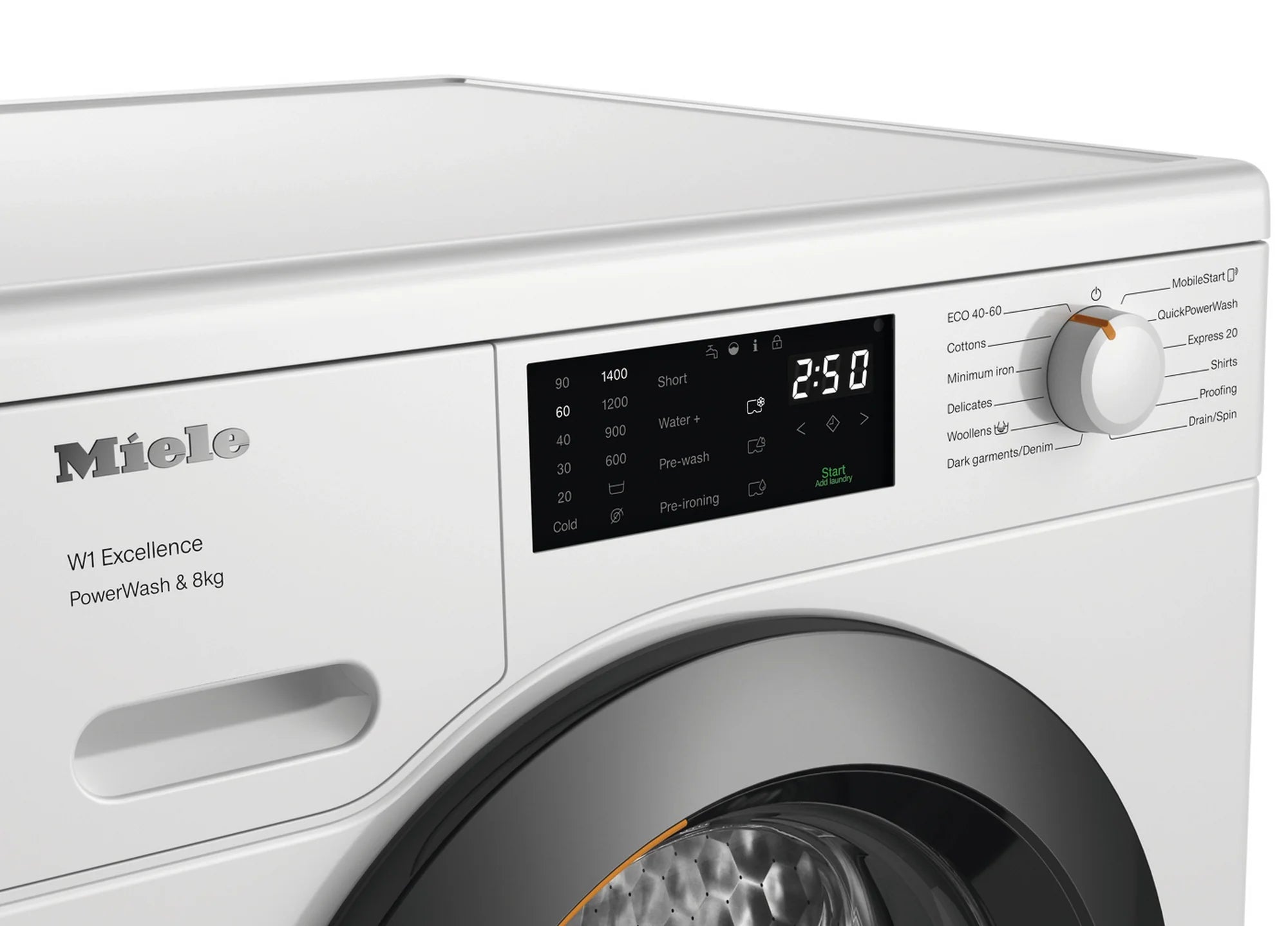 Miele WEB365 WCS 8kg 1400 Spin Washing Machine - Lotus White