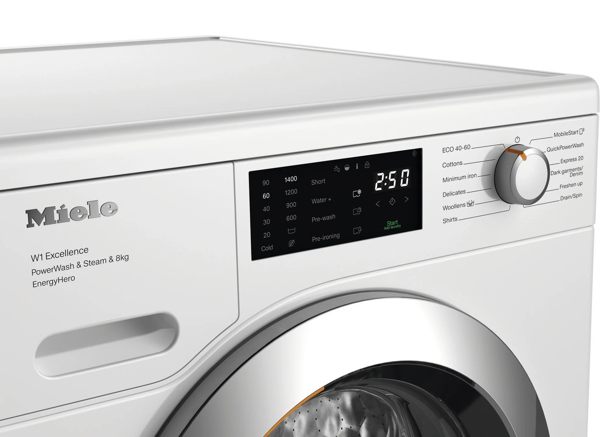 Miele WEE385 WCS 8kg 1400 Spin Washing Machine - Lotus White