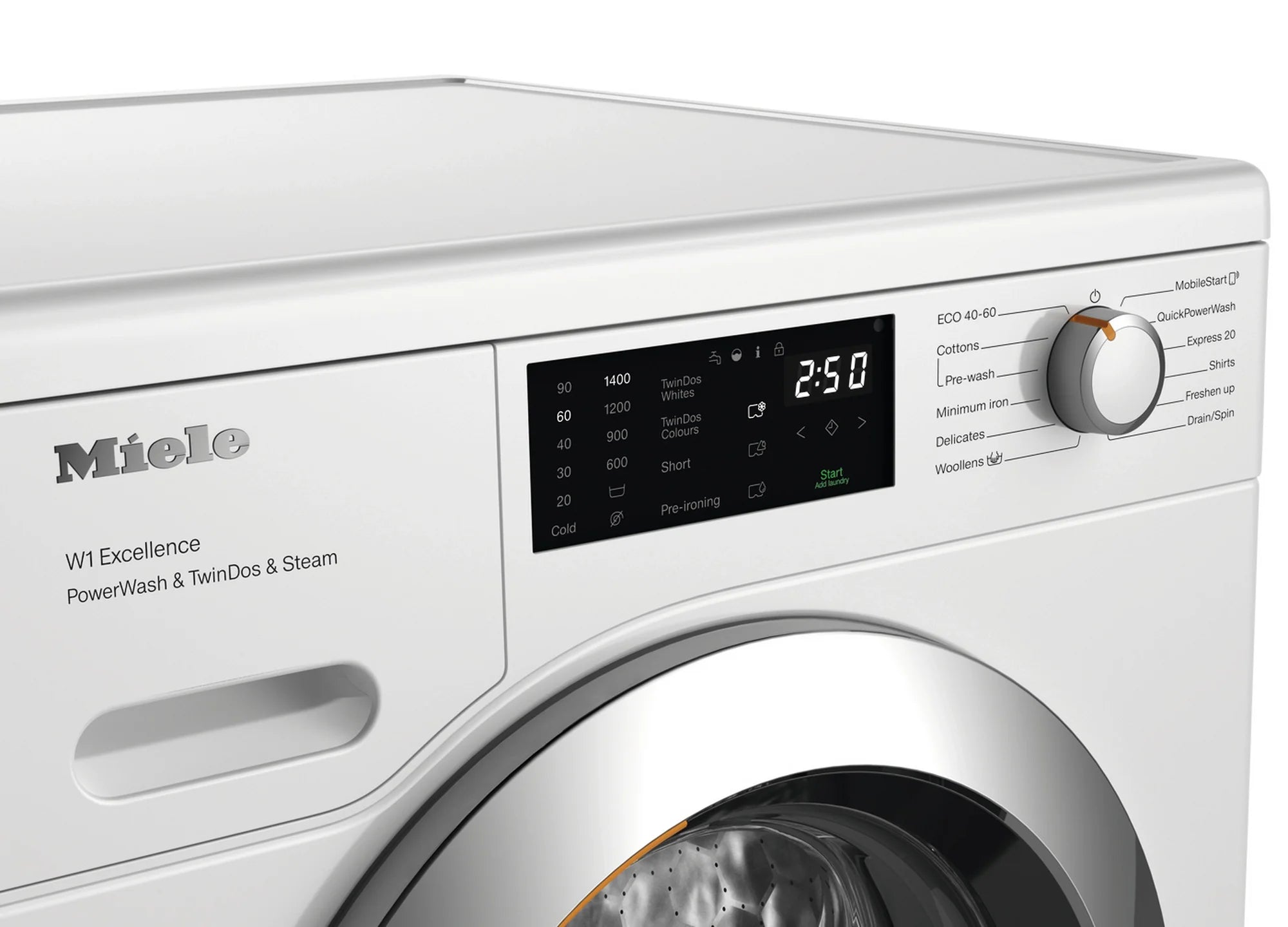 Miele WEG885 WCS 9kg 1400 Spin Washing Machine - Lotus White