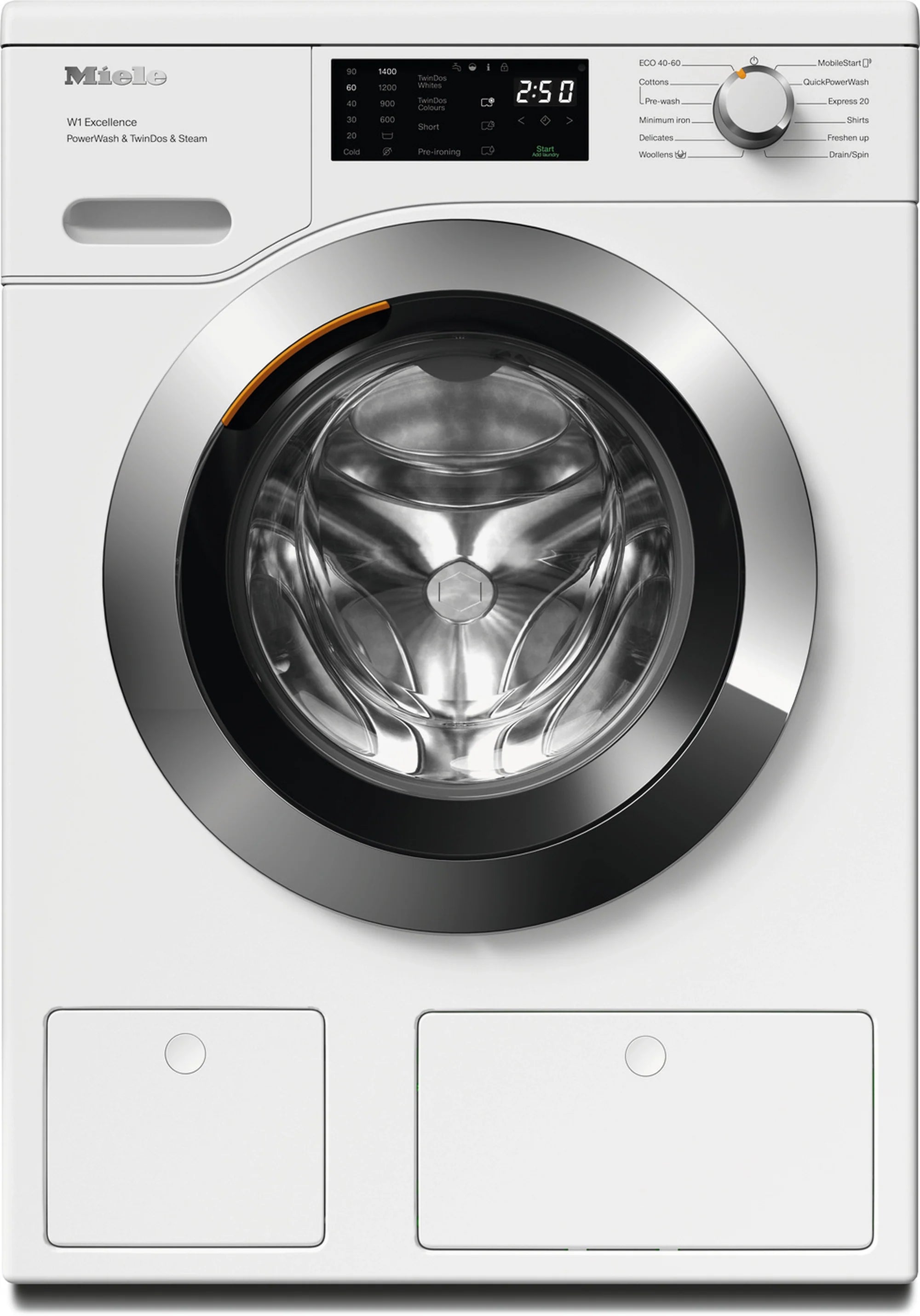 Miele WEG885 WCS 9kg 1400 Spin Washing Machine - Lotus White