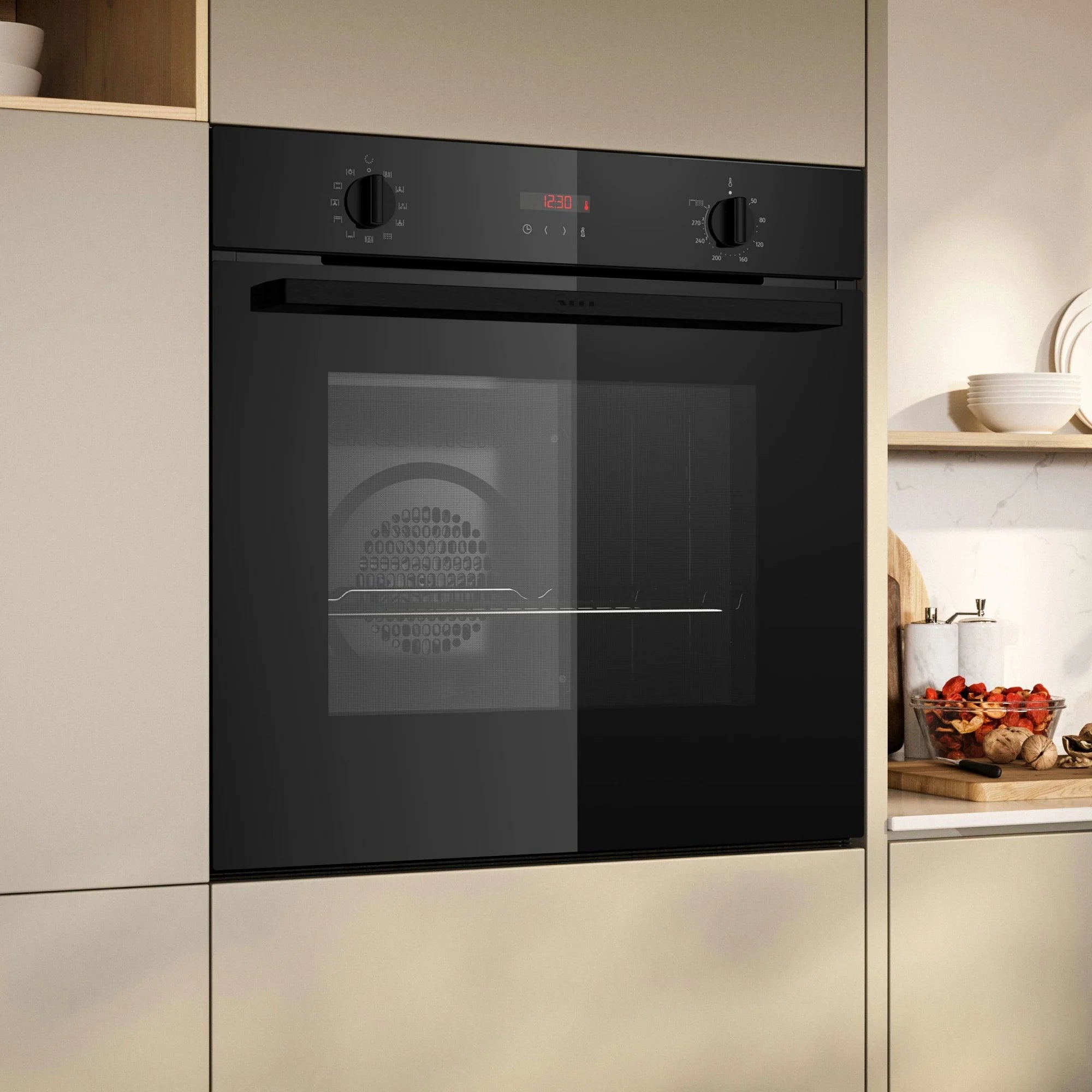 NEFF B2DCG7AK3B 59.4cm Built In Electric Single Oven - Black