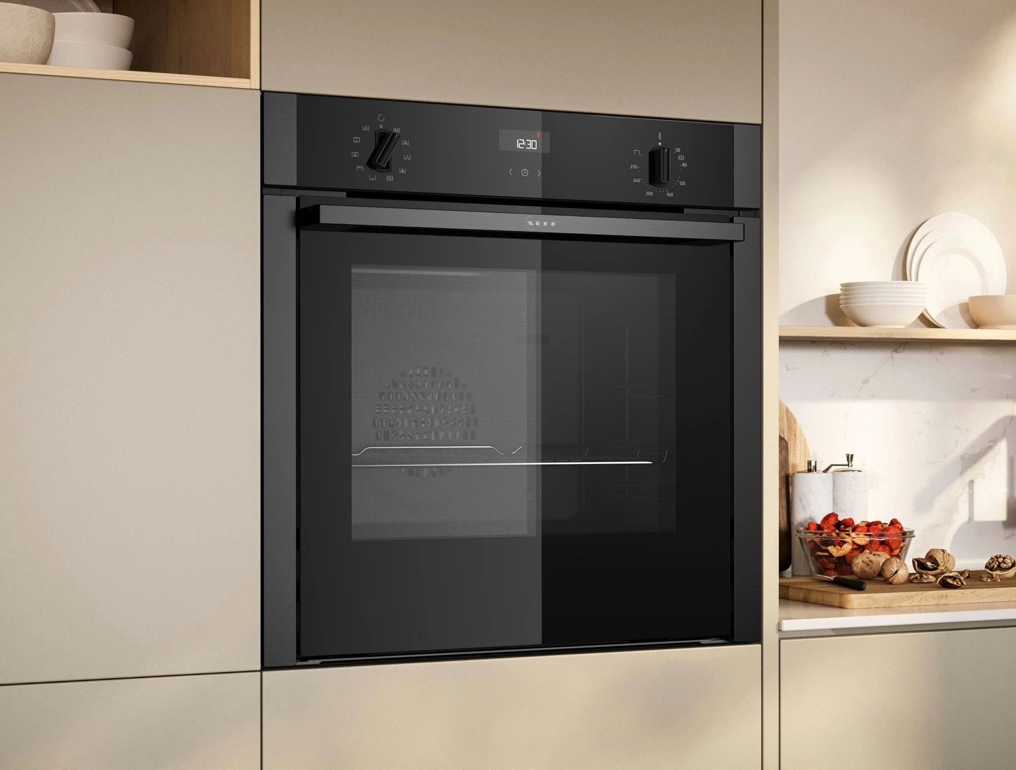 NEFF B3ACE4AG3B 59.4cm Built In Electric Single Oven - Graphite Grey