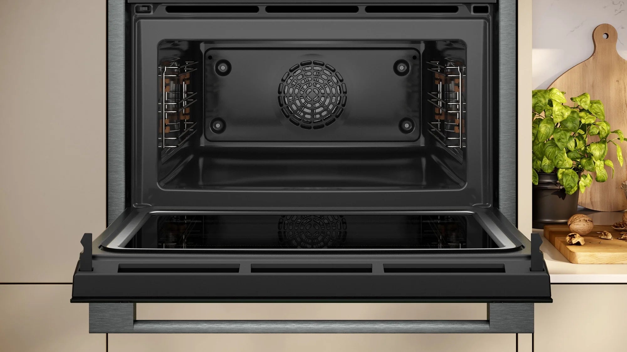 NEFF C24MR21G0B Built In Compact Oven with Microwave Function - Graphite Grey