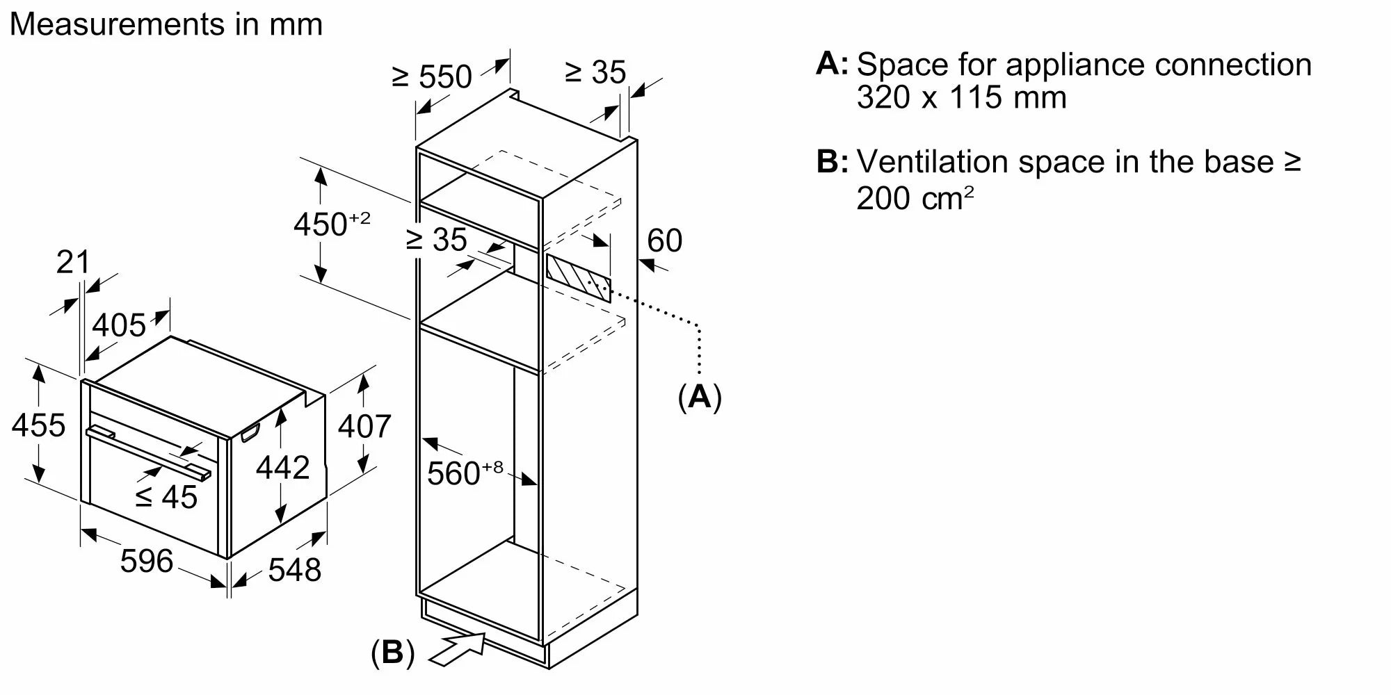 NEFF C24MR21G0B Built In Compact Oven with Microwave Function - Graphite Grey