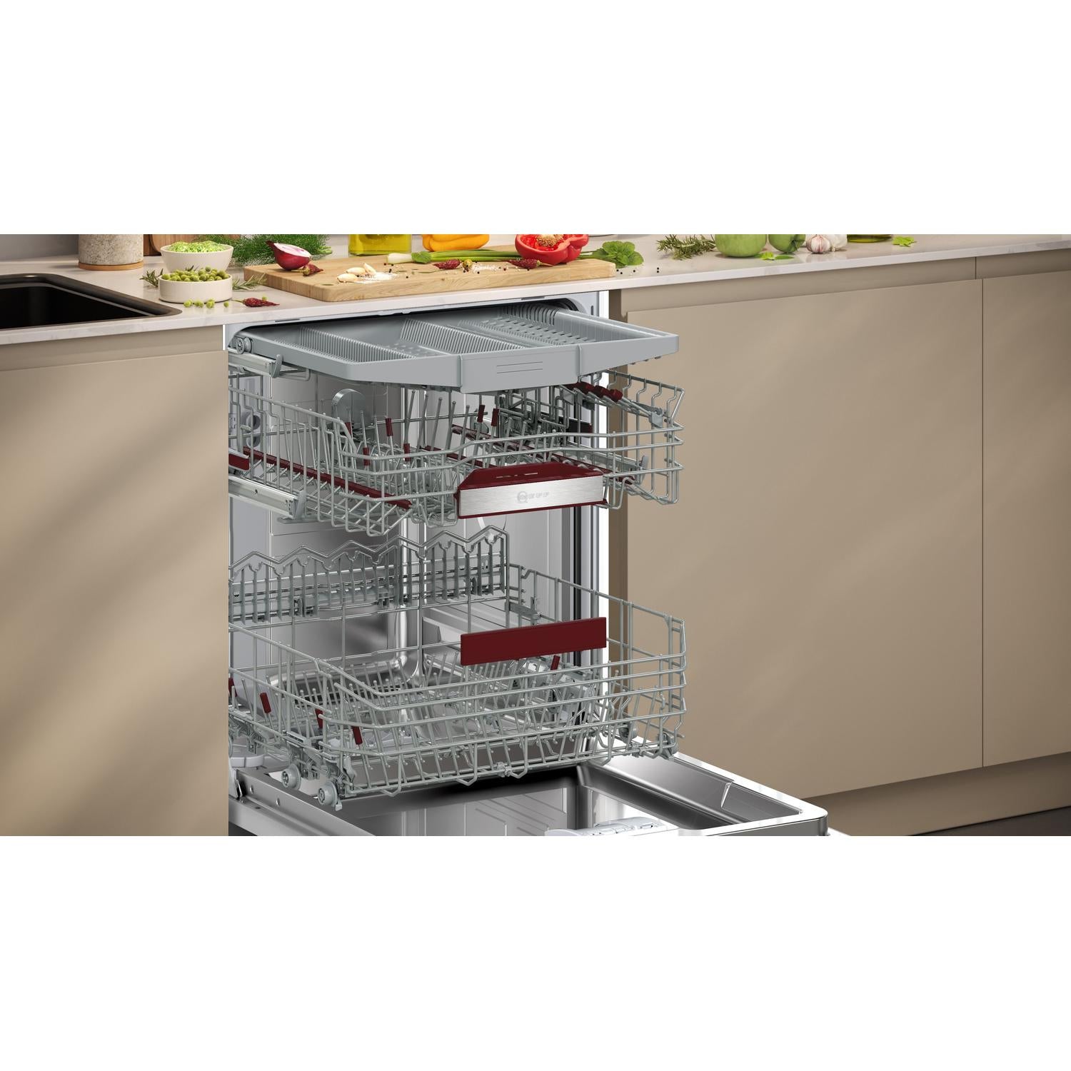 NEFF S195HCX02G Integrated Dishwasher - 14 Place Settings