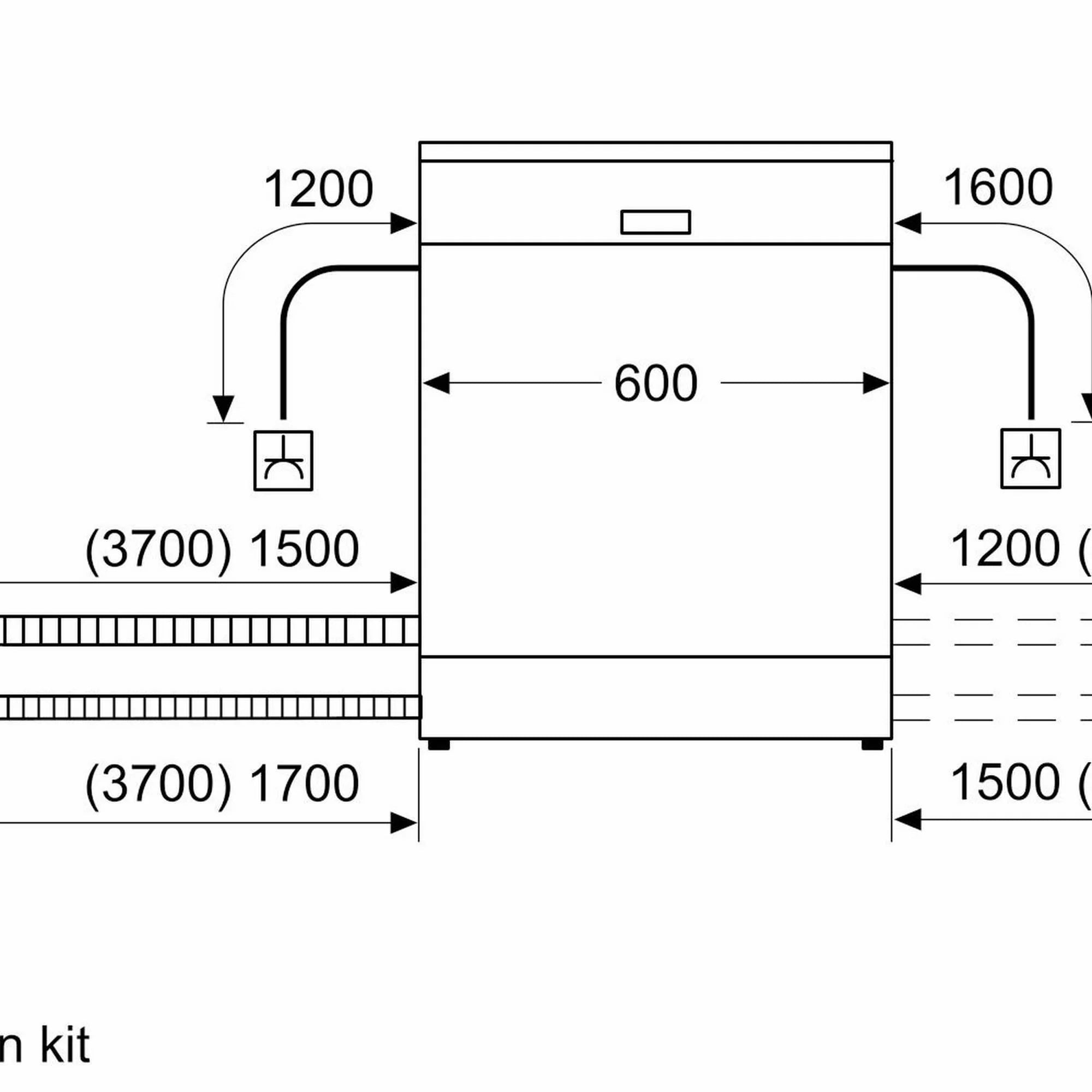 NEFF S195HCX02G Integrated Dishwasher - 14 Place Settings