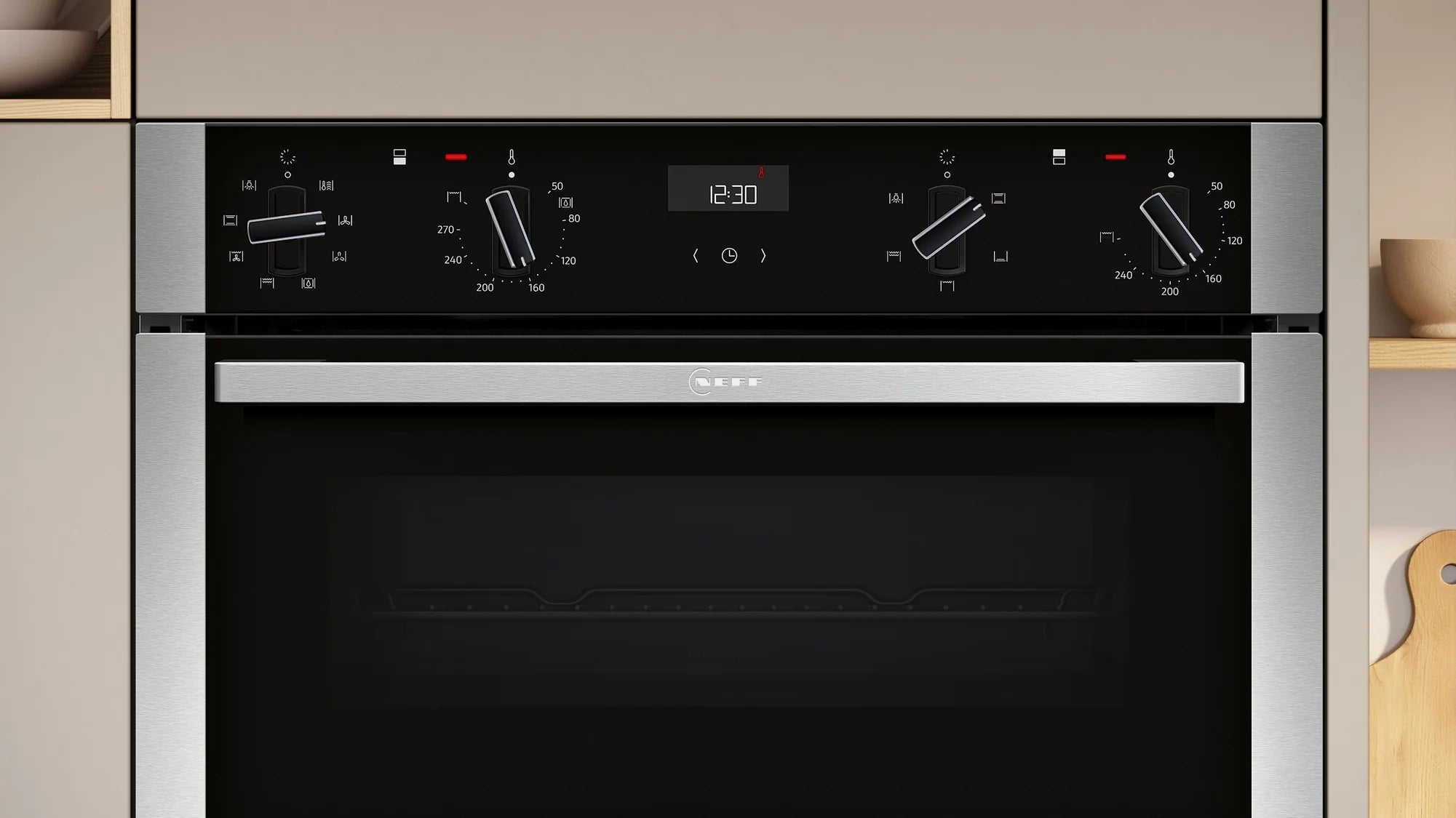 NEFF U1ACE2AN3B 59.4cm Built In Electric Double Oven - Stainless Steel