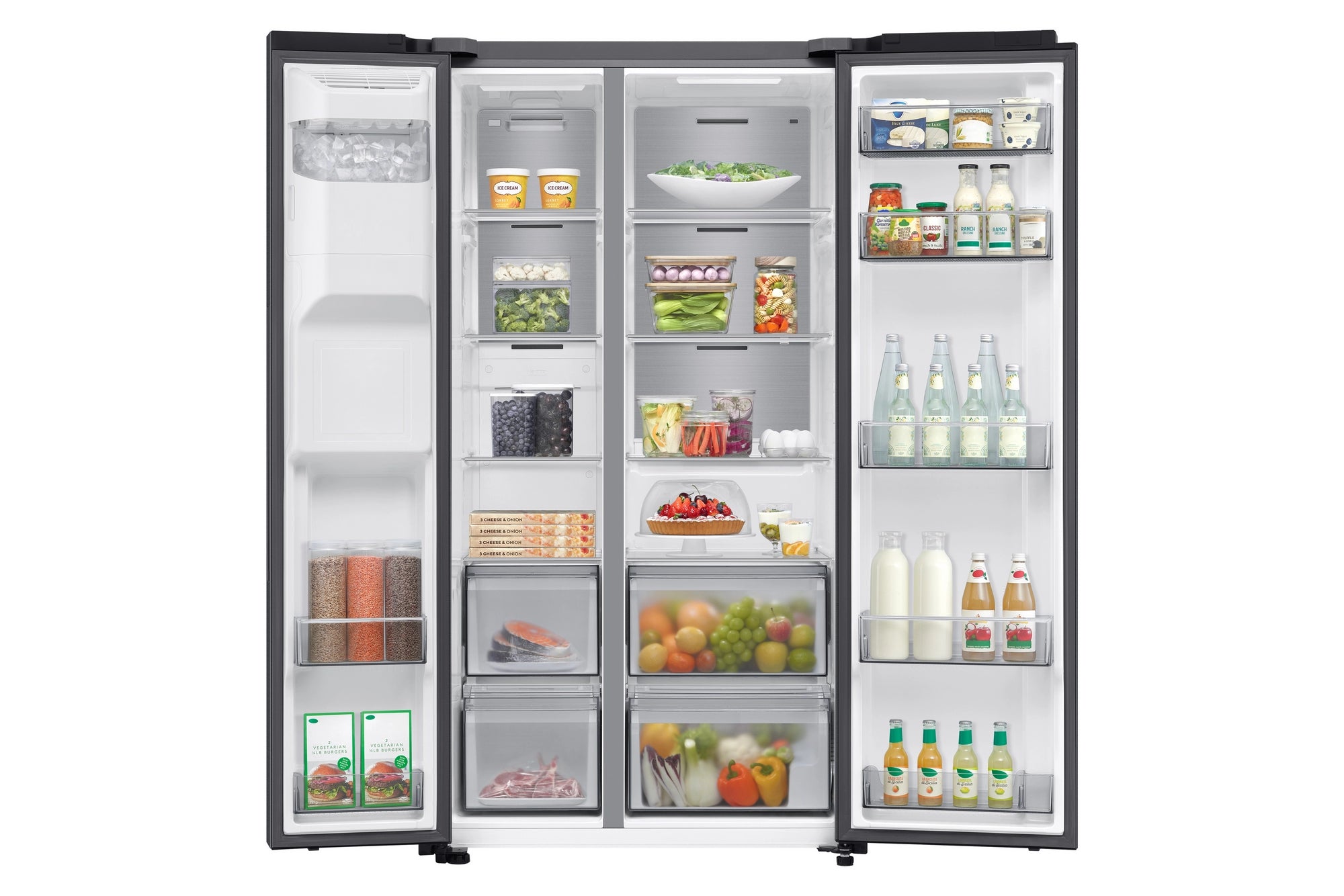 Samsung RS70F64KEFEU 91cm Side by Side American Fridge Freezer - Black