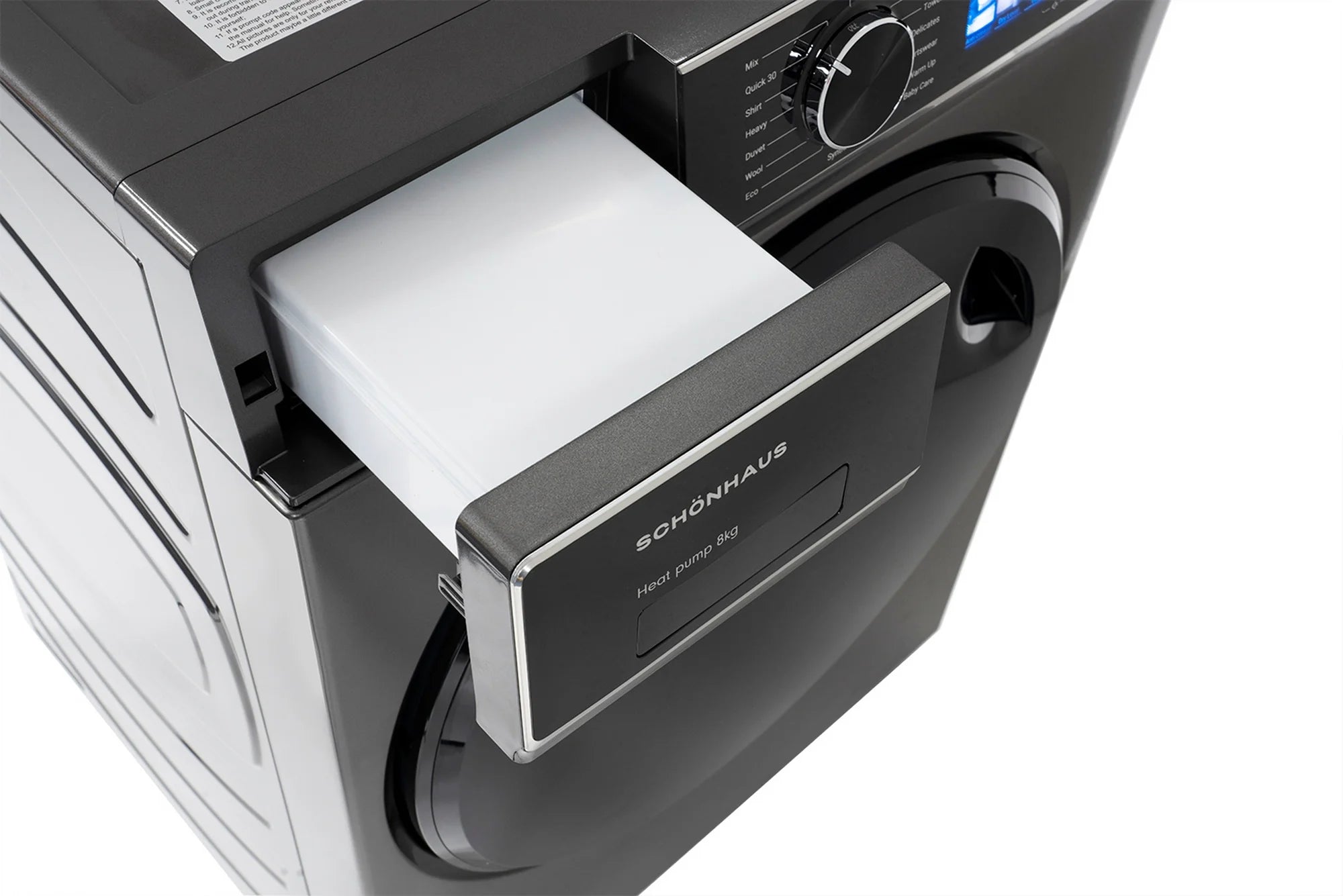 Schonhaus TDSHF018A3G 8kg Heat Pump Tumble Dryer - Graphite
