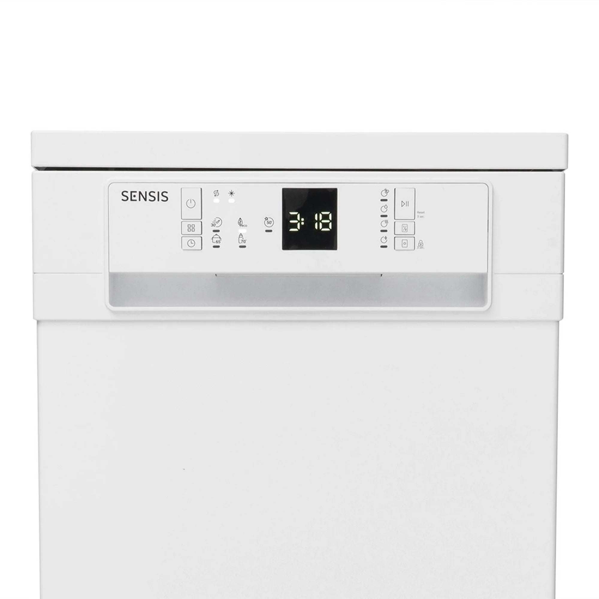Sensis DWF0110SLEW Slimline Dishwasher In White - 10 Place Settings