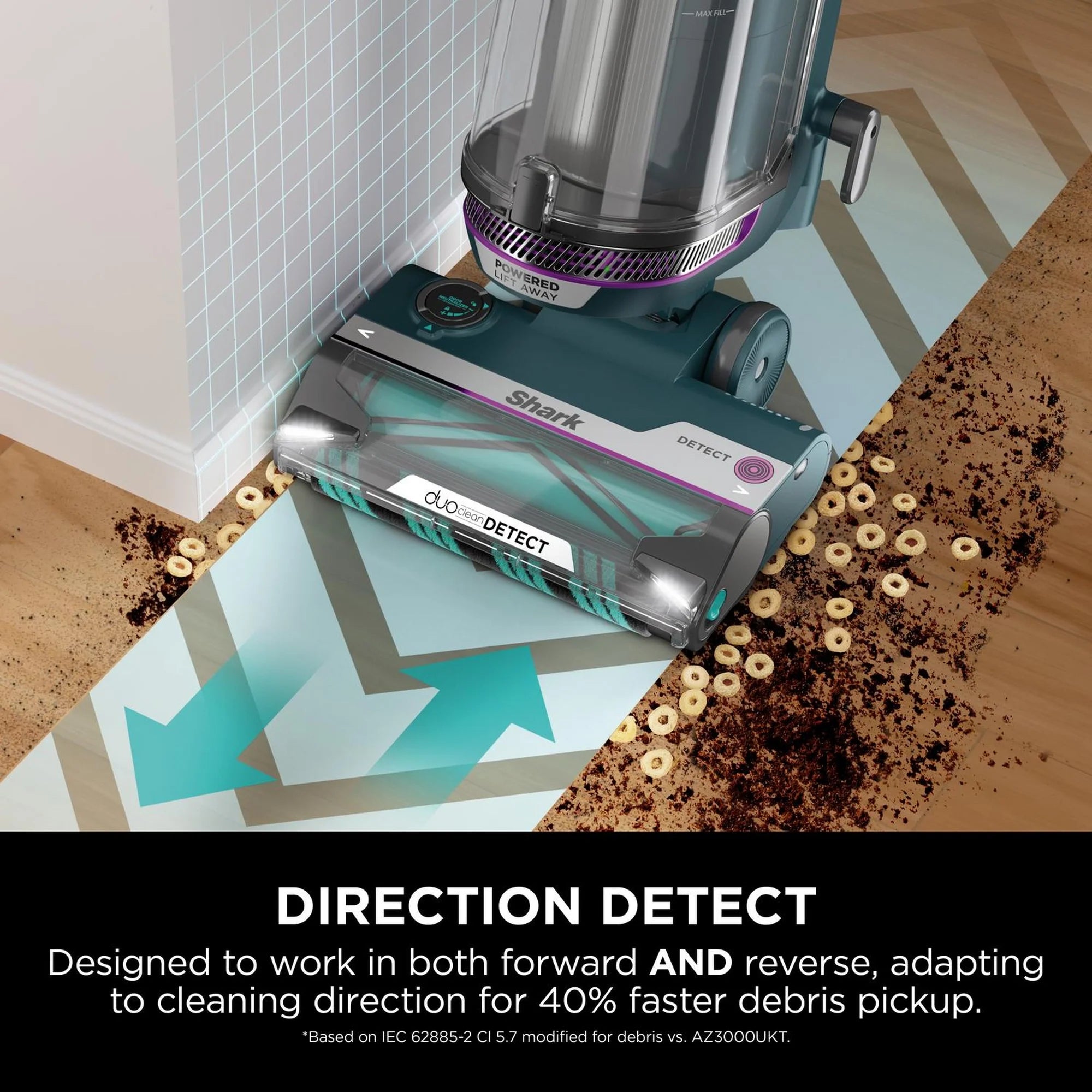 Shark AZ3900UKT PowerDetect Powered Lift-Away Upright Vacuum Cleaner - Dark Teal