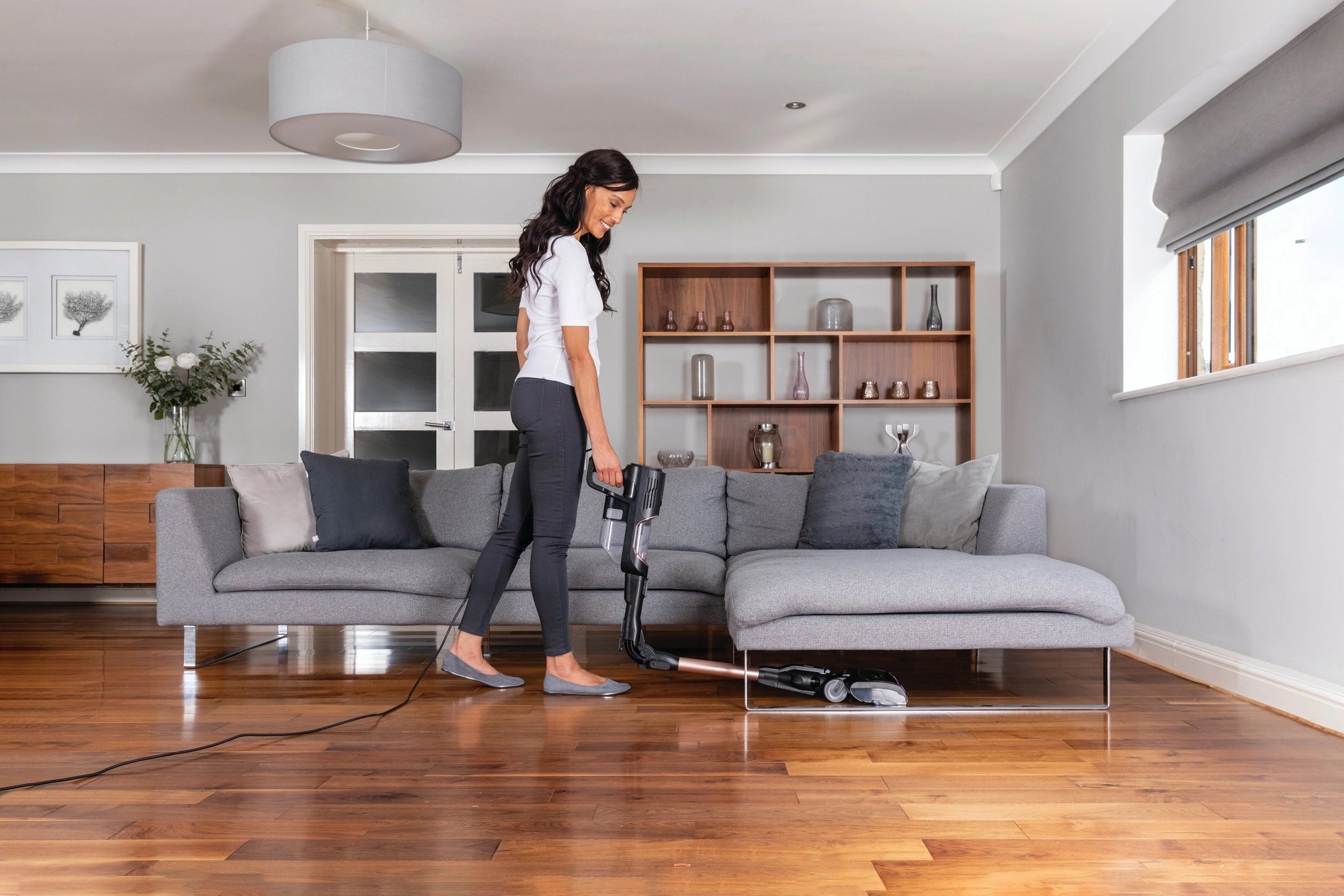 Shark HZ500UKT Anti Hair Wrap Corded Stick Vacuum Cleaner with Flexology & TruePet - Rose Gold