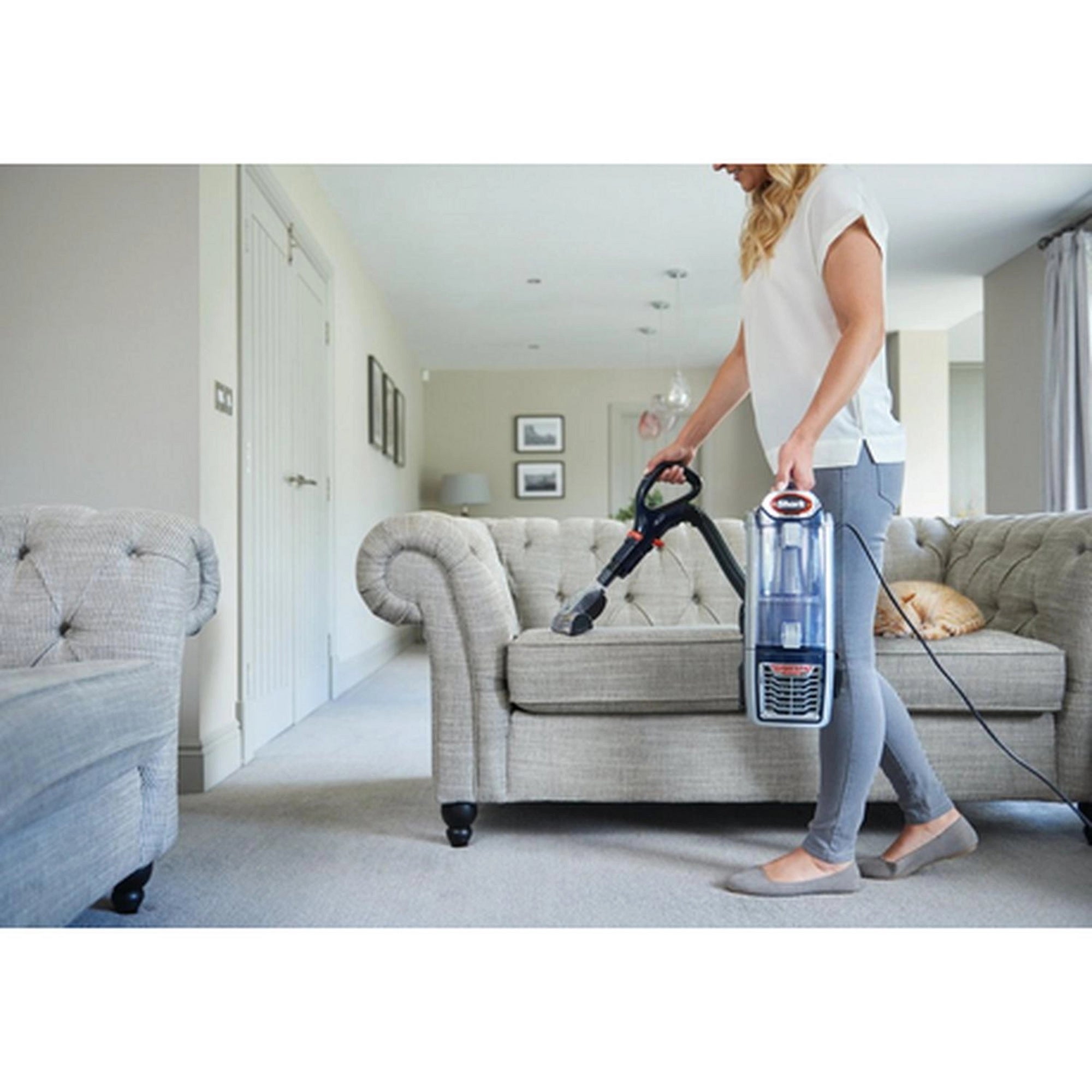 Shark NZ801UKT Anti Hair Wrap Upright Vacuum Cleaner - Blue - With Home and Car Cleaning Kit