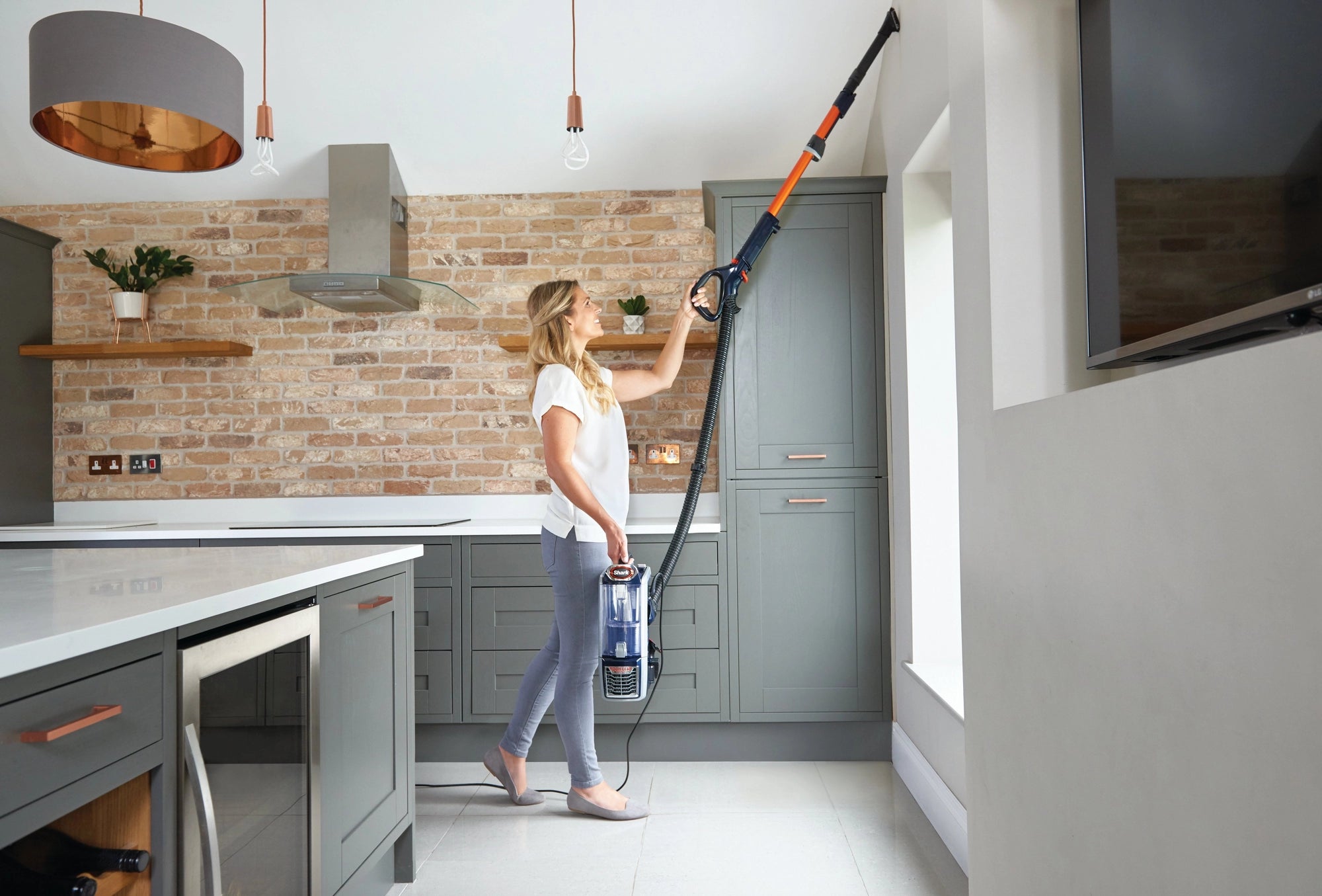 Shark NZ801UKT Anti Hair Wrap Upright Vacuum Cleaner with Powered Lift- Away TruePet - Blue