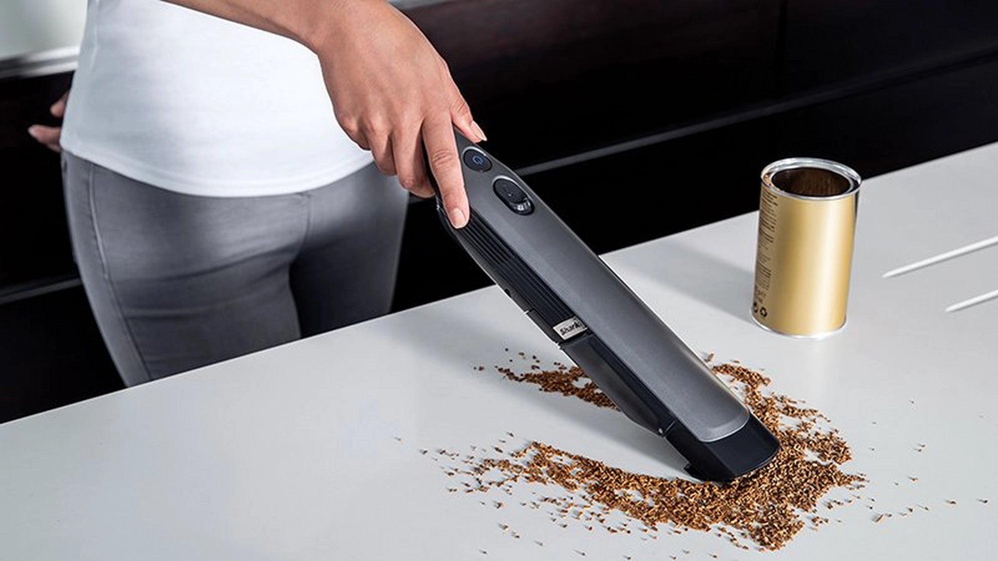 Shark WV200UK Cordless HandHeld Vacuum Cleaner (Single Battery) - Shark Steel Grey