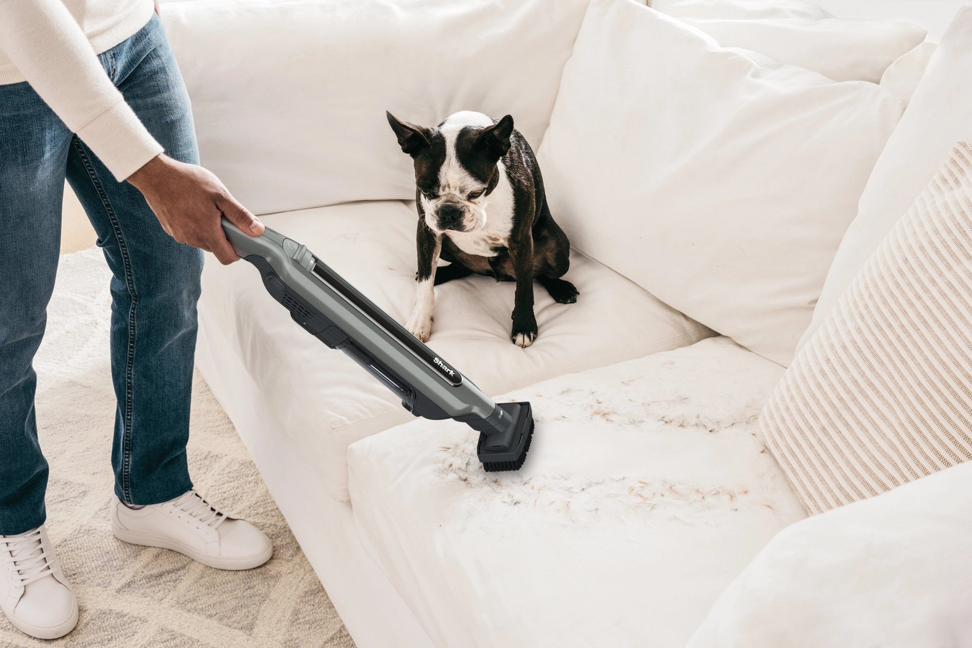 Shark WV361UK Cordless Vacuum Cleaner with Anti Hair Wrap Technology - Run Time 16 Mintues - Steel Grey