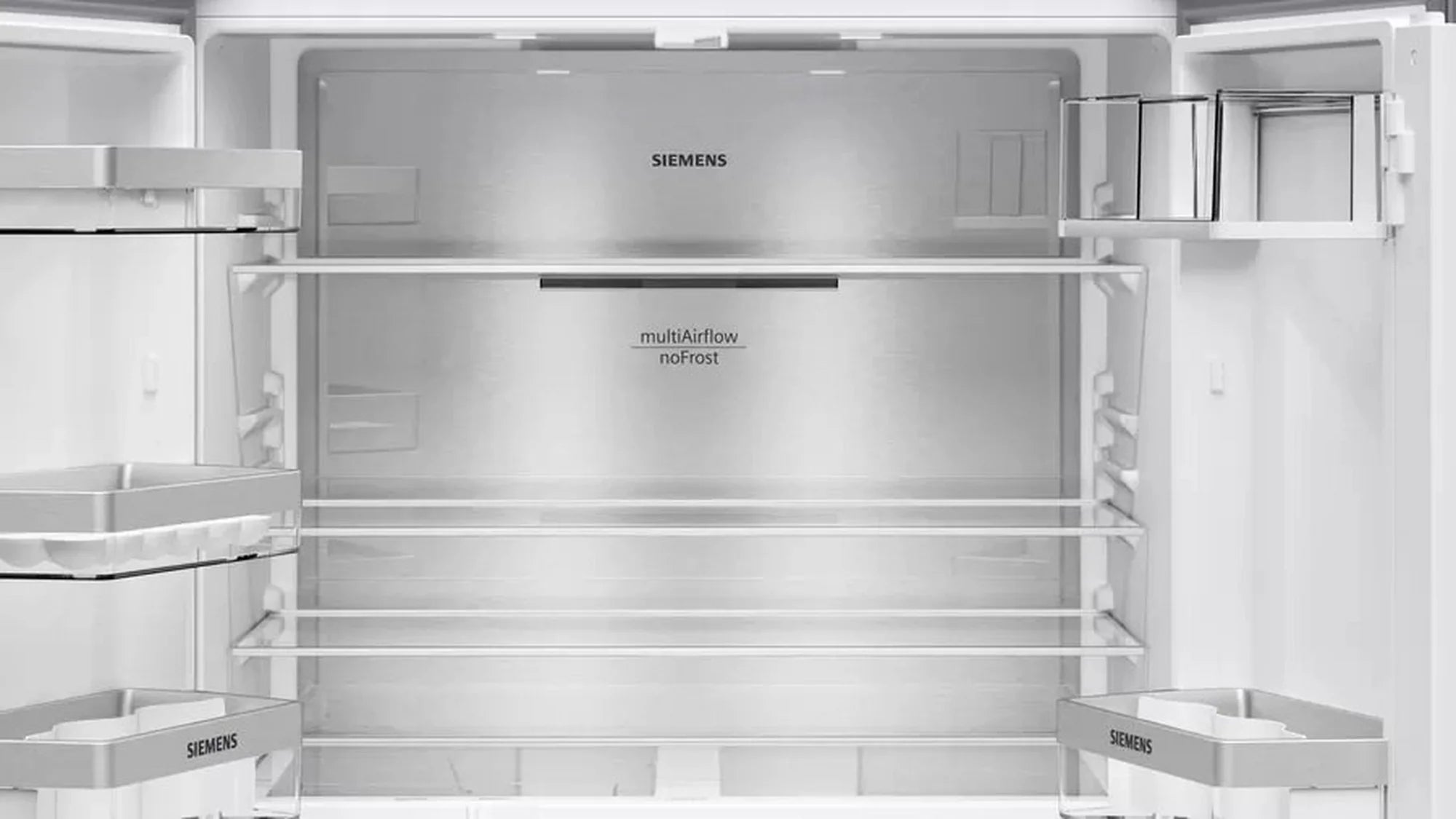 Siemens KF96NAXEAG IQ300 90.5cm Multi Door American Style Fridge Freezer - Black Stainless Steel