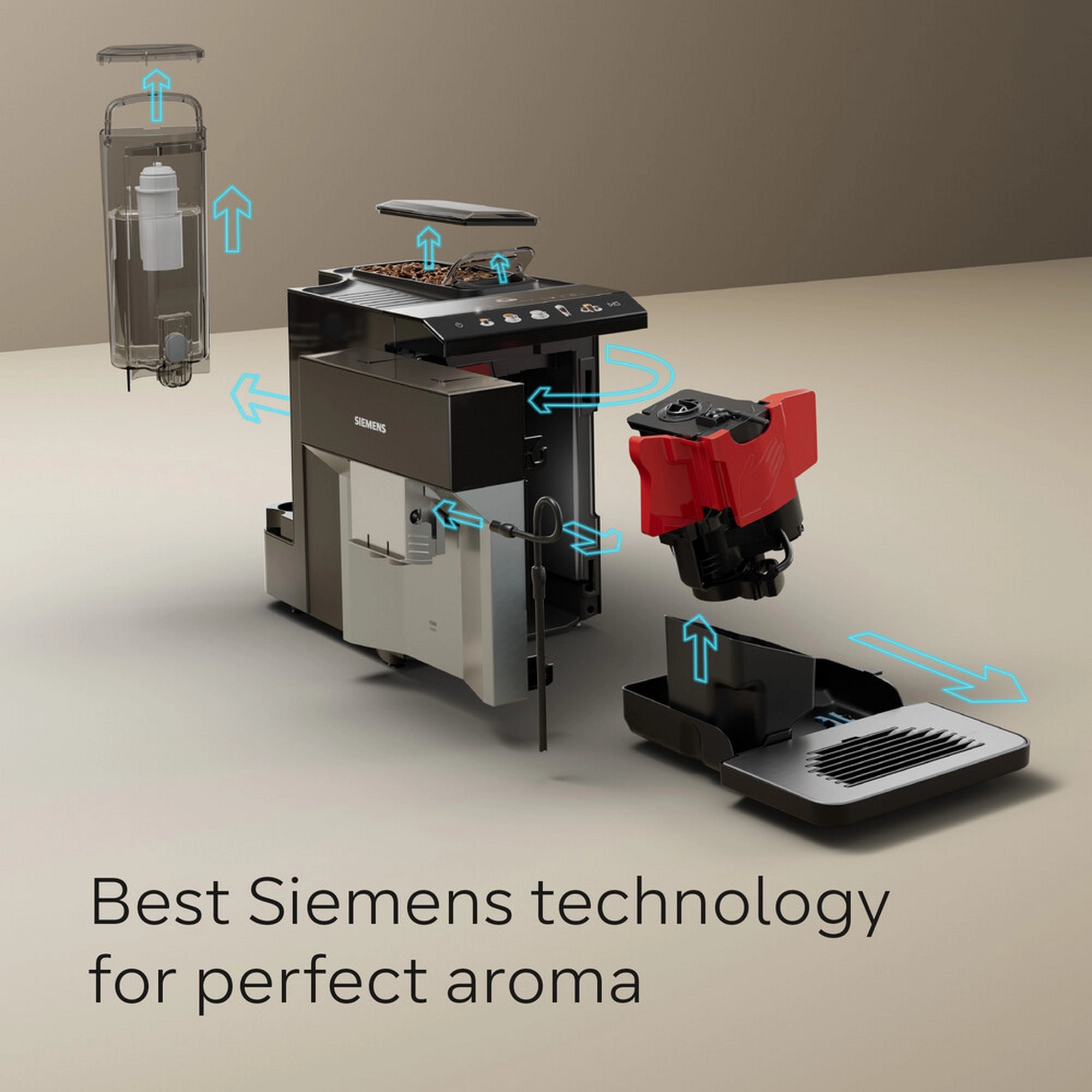 Siemens TP515GB1 Bean to cup coffee machine - Black/Silver